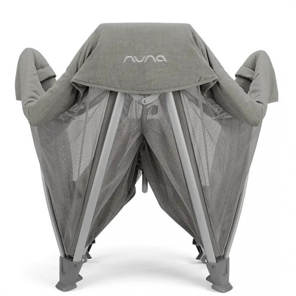 Nuna SENA Aire Travel Cot with Zip On Bassinet - Frost