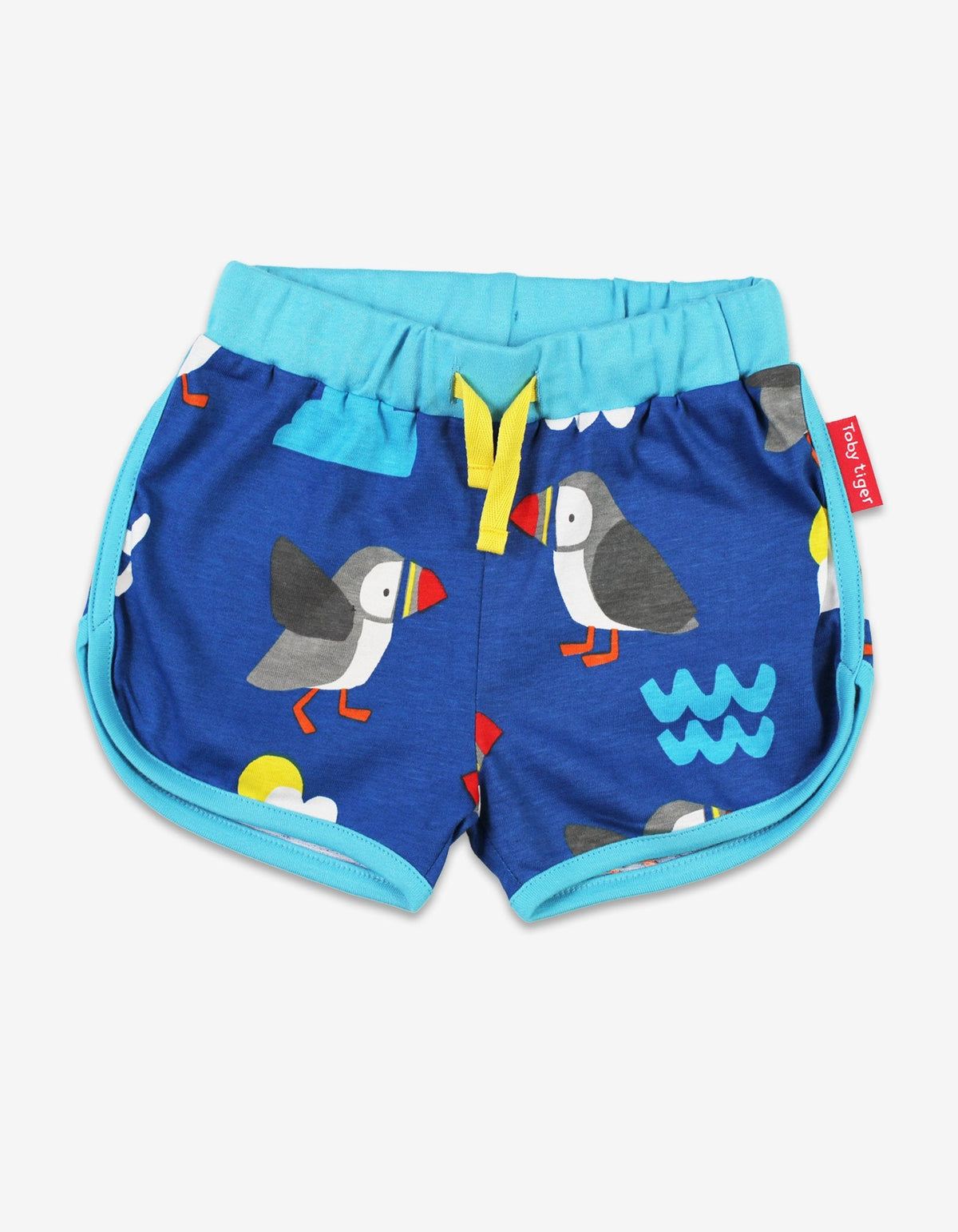 Toby Tiger Organic Puffin Print Running Shorts
