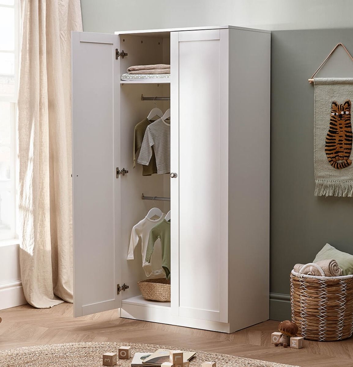 Silver Cross Bromley Wardrobe - White