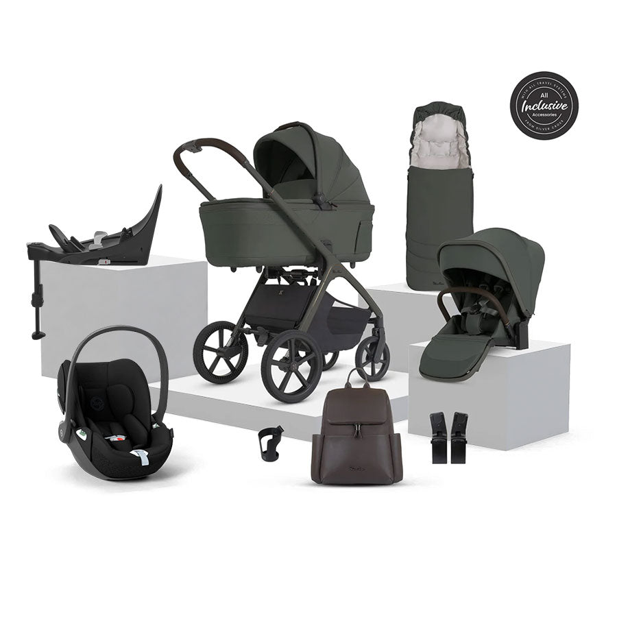 Silver Cross Cove 2 Ultimate Cybex Cloud T Car Seat Bundle - Pewter