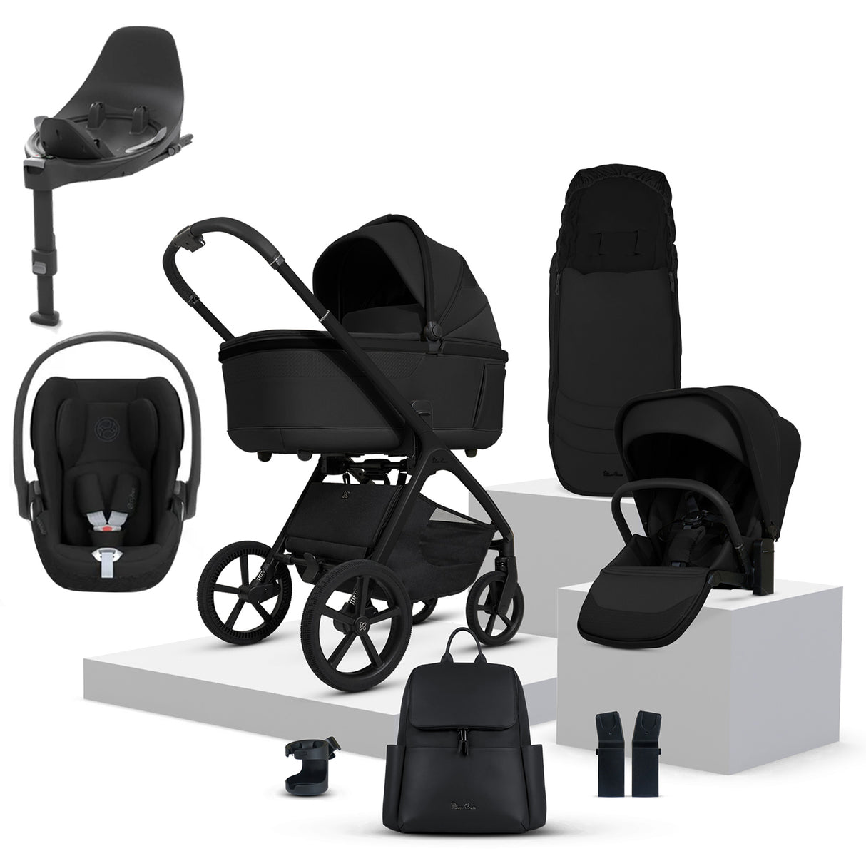 Silver Cross Cove Ultimate Cybex Cloud T Car Seat Bundle - Onyx