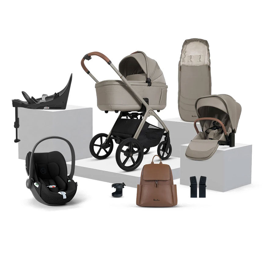 Silver Cross Cove Ultimate Cybex Cloud T Car Seat Bundle - Champagne