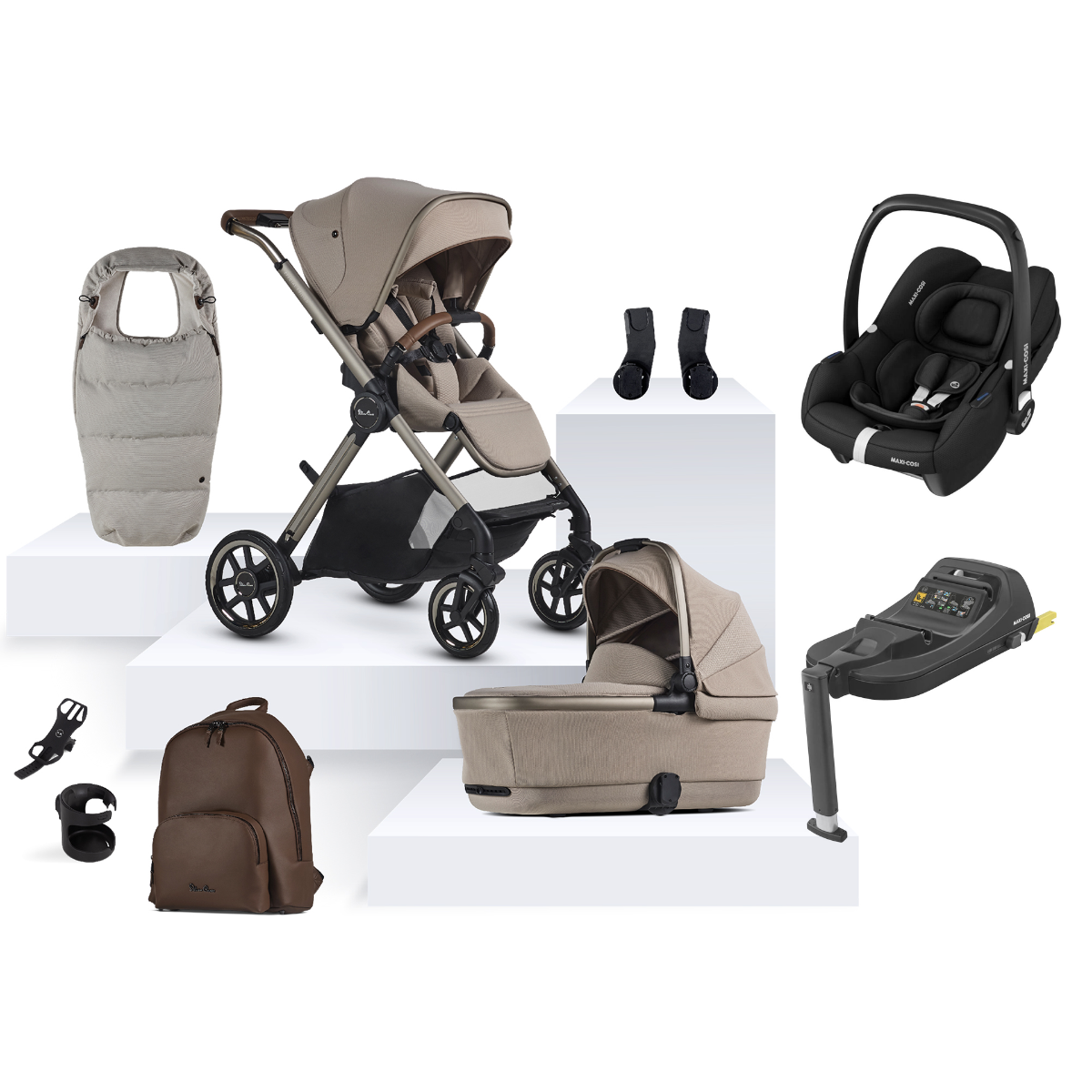 Silver Cross Reef 2 Special Edition with Maxi-Cosi Cabriofix i-Size Ultimate Bundle - Frappe