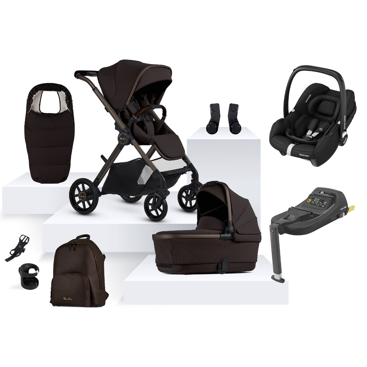 Silver Cross Reef 2 Special Edition with Maxi-Cosi Cabriofix i-Size Ultimate Bundle - Ganache