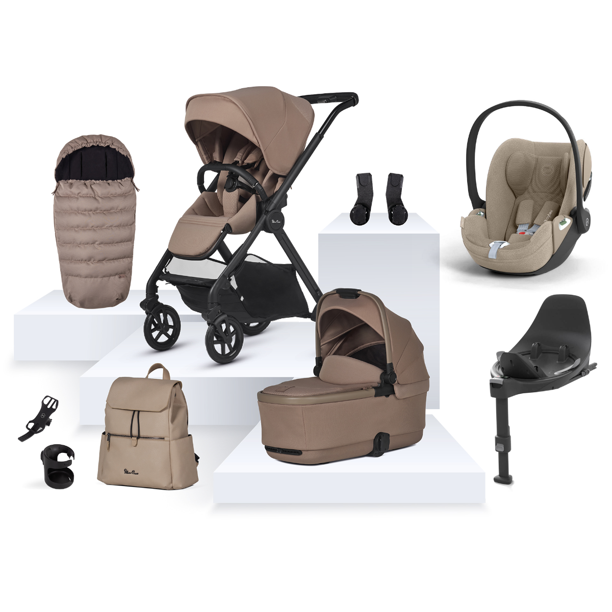 Silver Cross Reef 2 with Cybex Cloud T Ultimate Bundle - Mocha