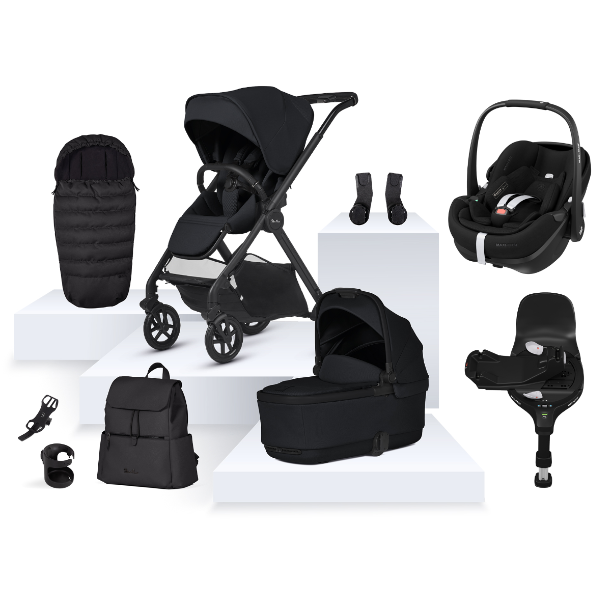 Silver Cross Reef 2 with Maxi-Cosi Pebble 360 Pro2 Ultimate Bundle - Space