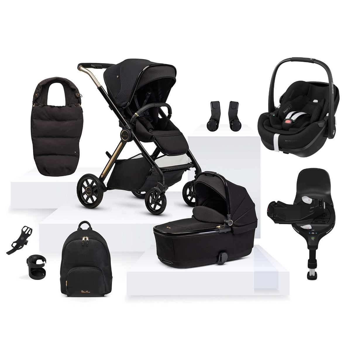 Silver Cross Reef 2 Special Edition with Maxi-Cosi Pebble 360 Pro2 Ultimate Bundle - Espresso