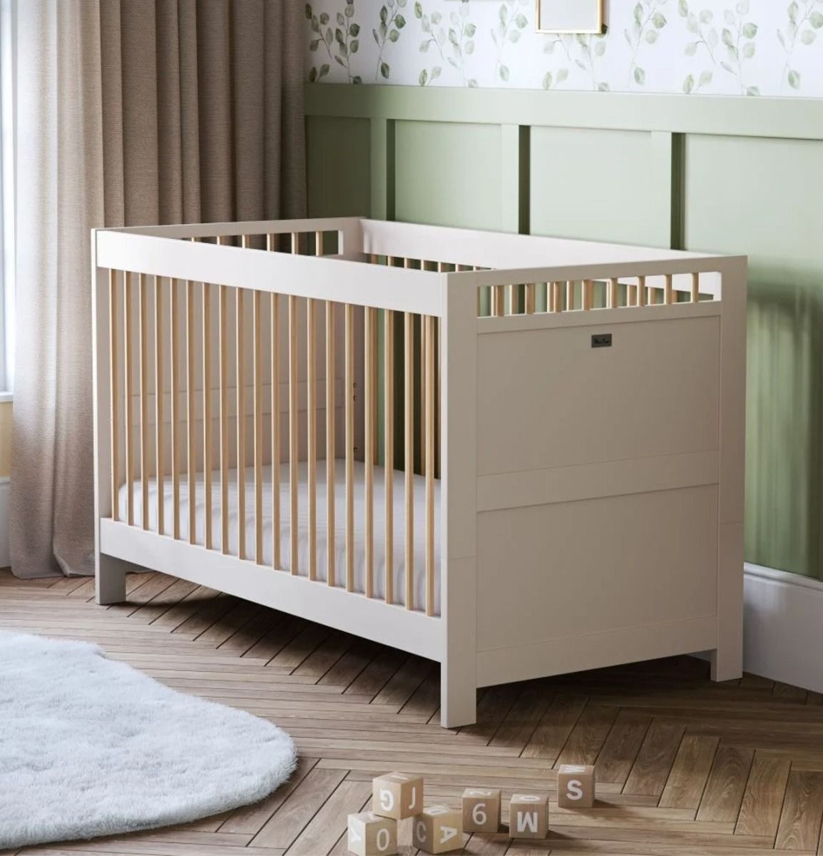 Silver Cross Seville Cot Bed - Cashmere Oak