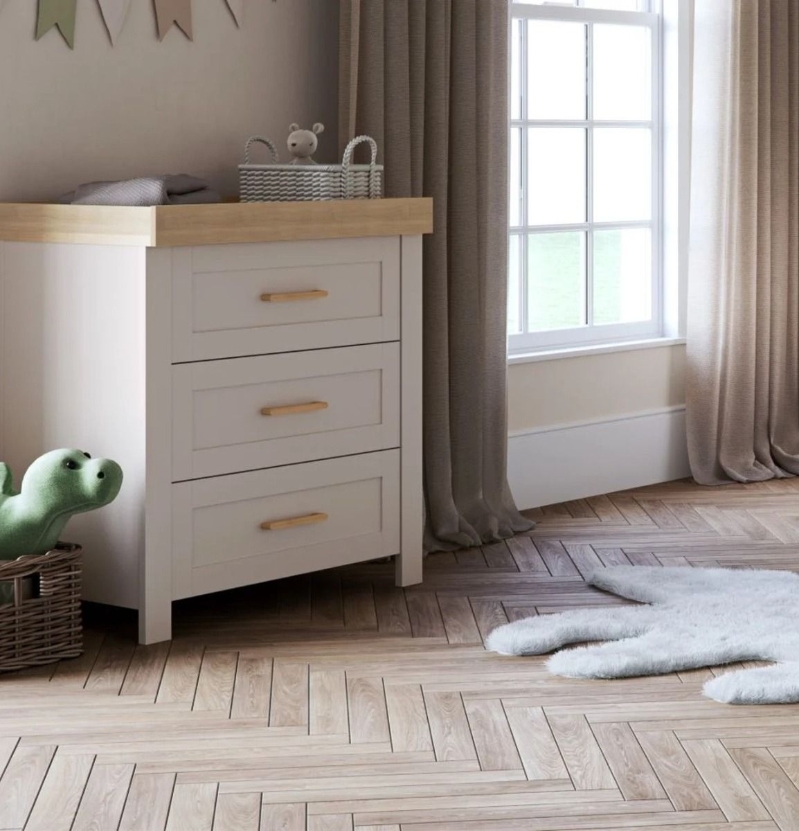 Silver Cross Seville Dresser - Cashmere Oak