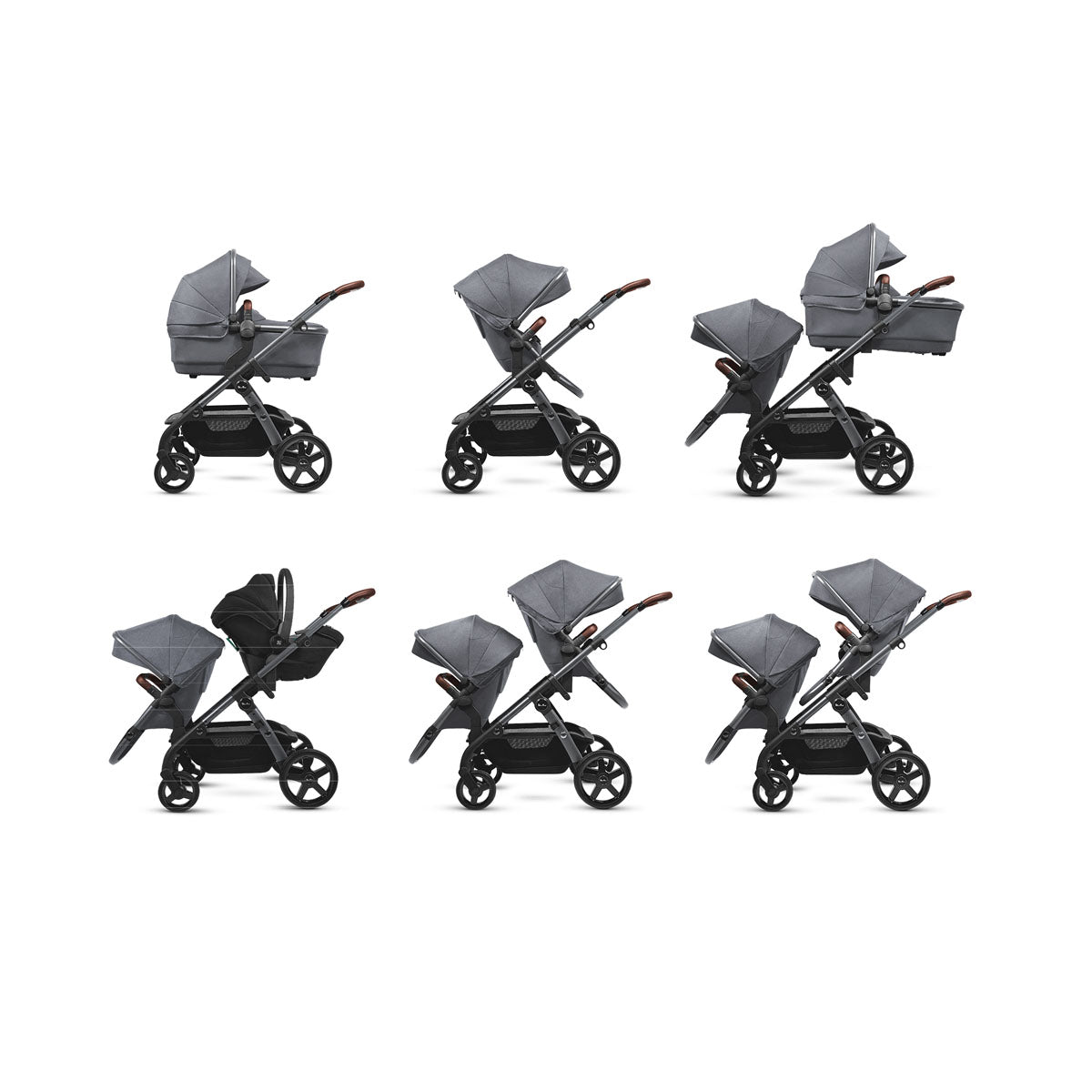 Silver Cross Wave 3 Growing Family + Glide Plus 360 & Base Bundle - Lunar
