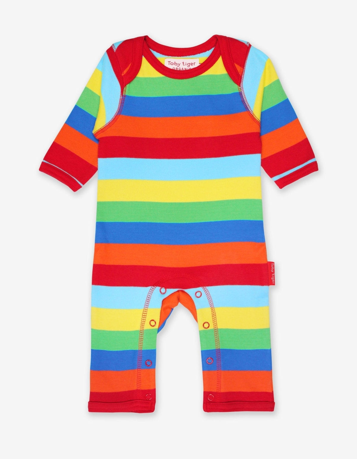 Toby Tiger Organic Multi Stripe Sleepsuit