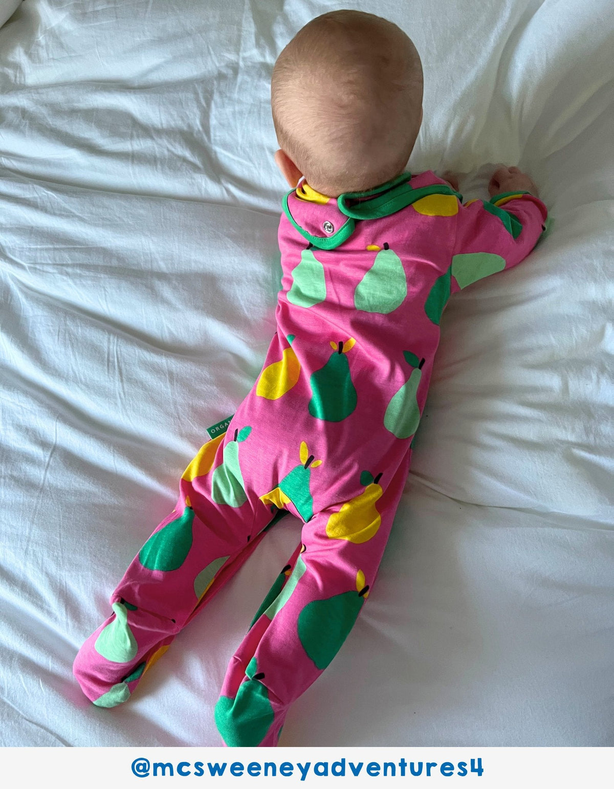 Toby Tiger Organic Pear Print Babygrow