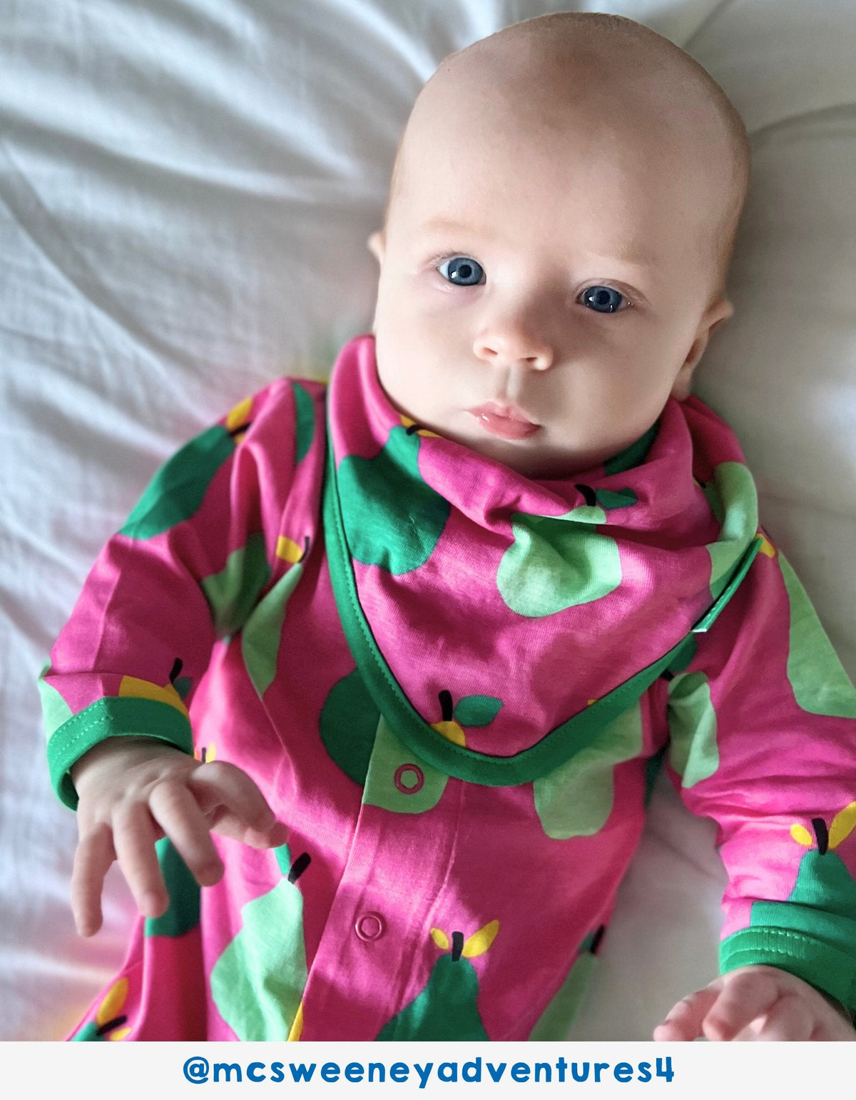Toby Tiger Organic Pear Print Babygrow