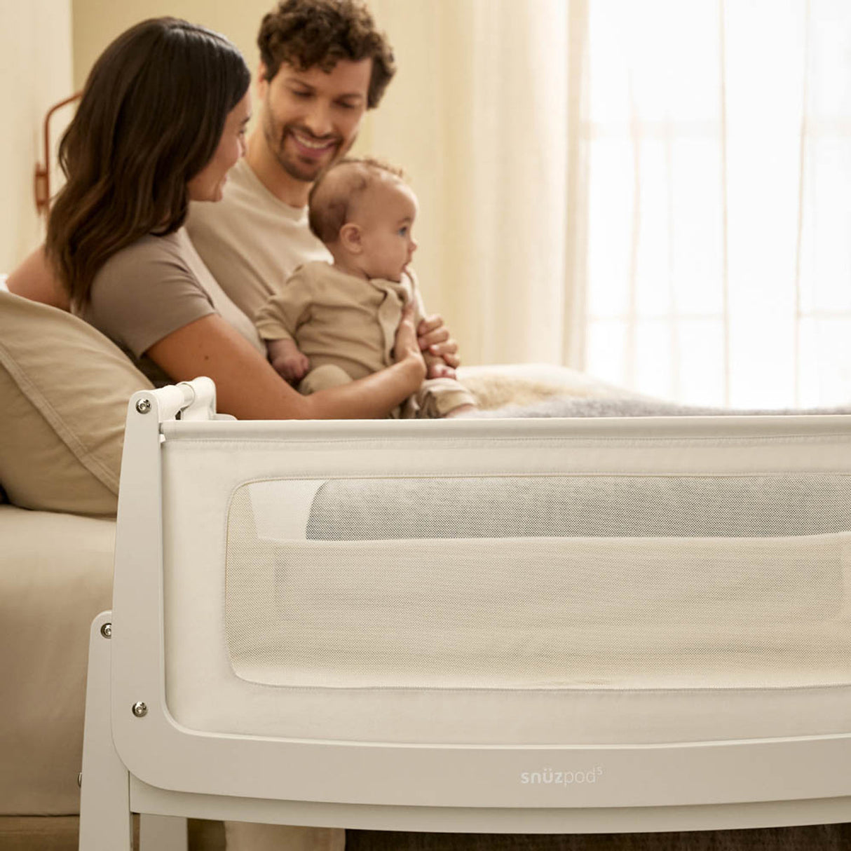 Snuzpod 5 Bedside Crib - Cashmere
