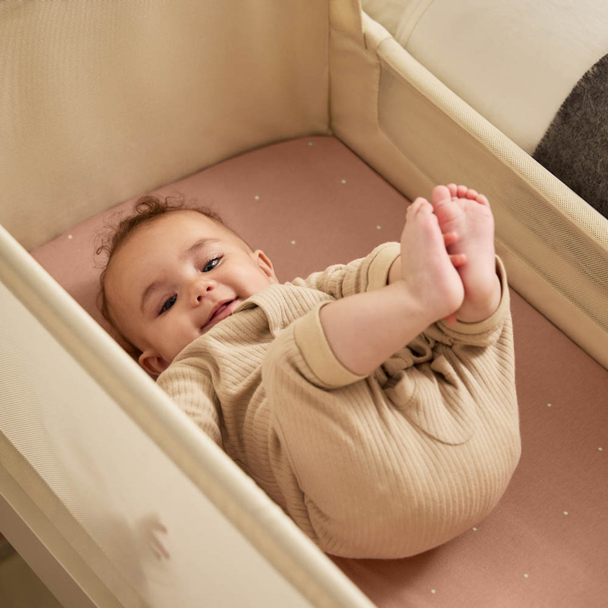 Snuzpod 5 Bedside Crib - Cashmere