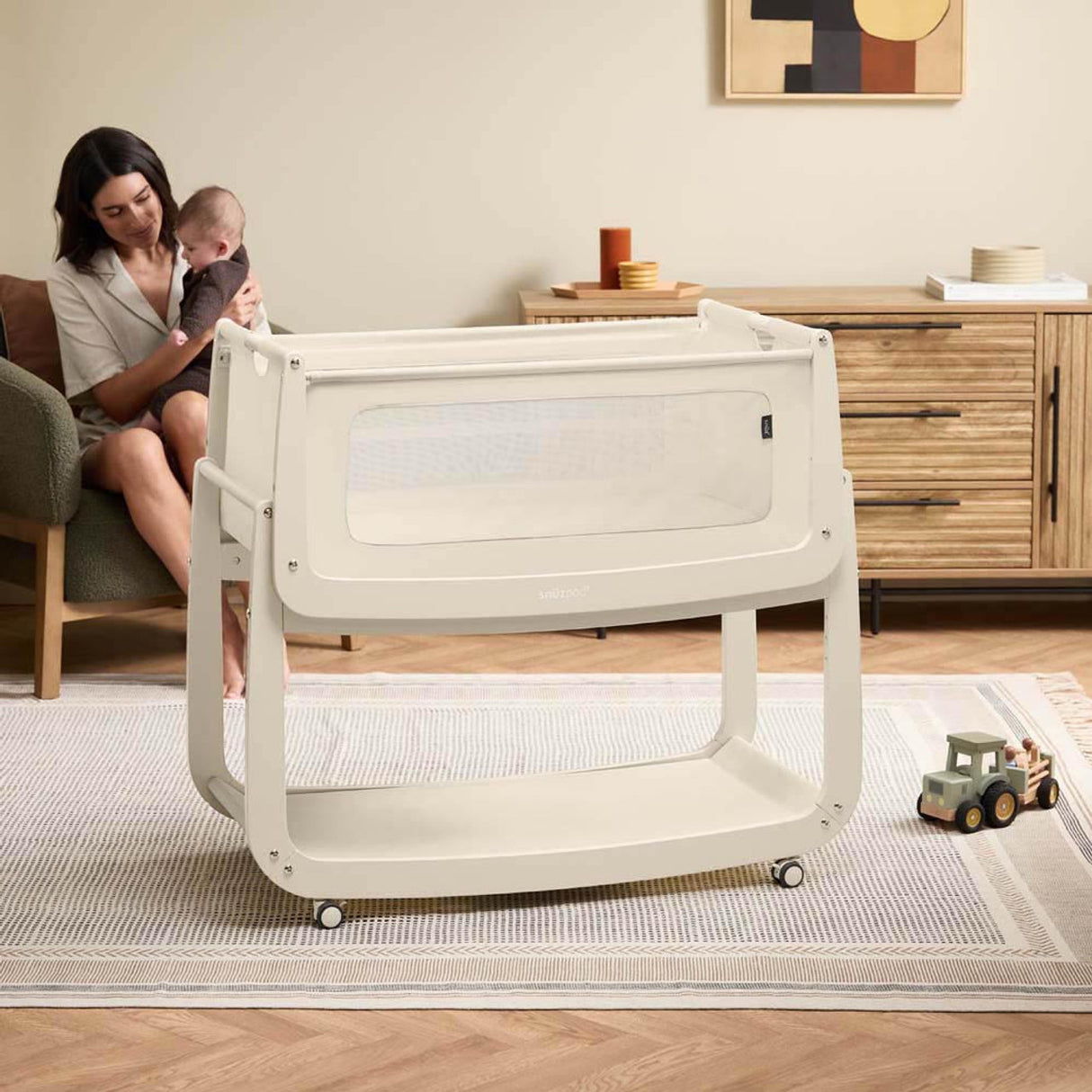 Snuzpod 5 Bedside Crib - Cashmere