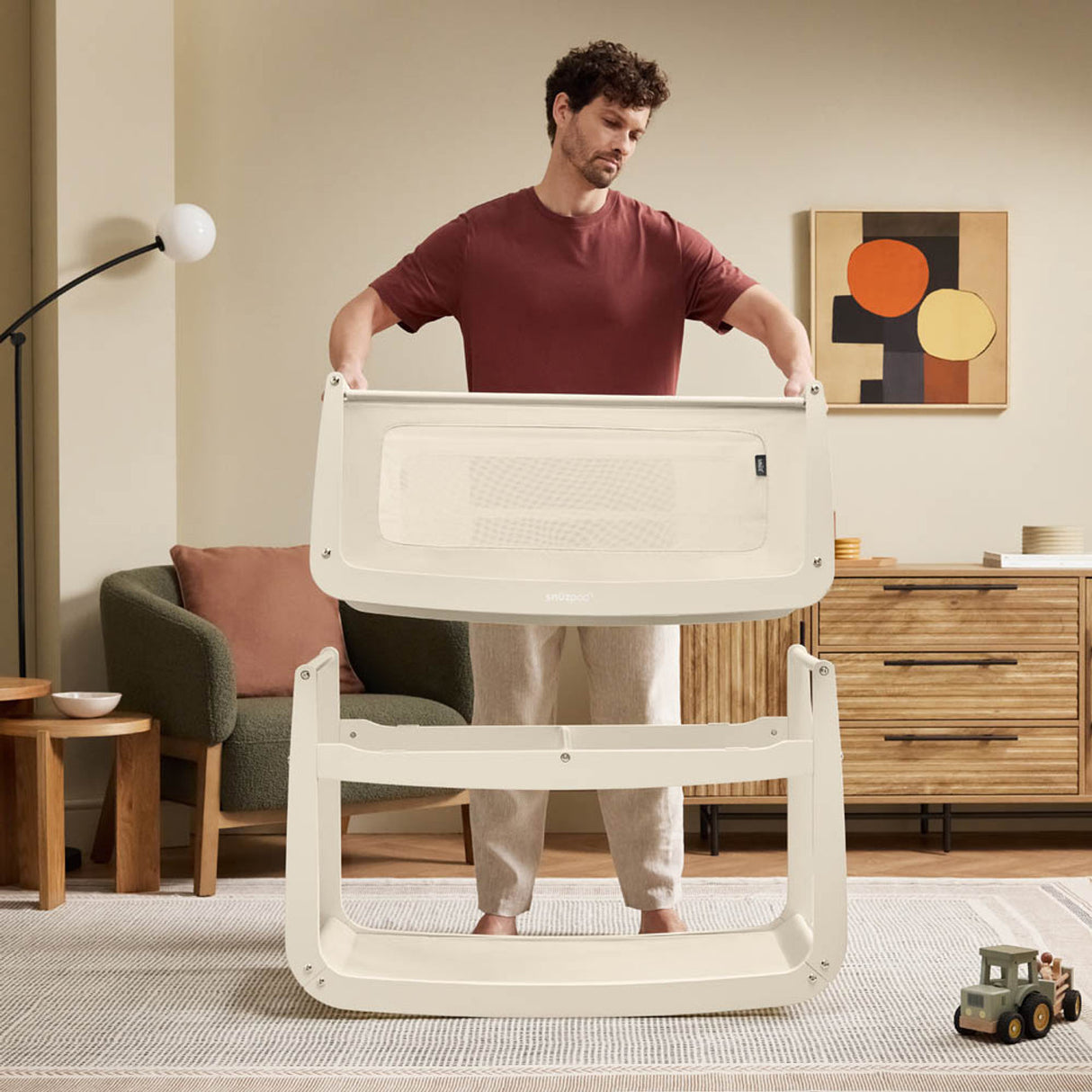 Snuzpod 5 Bedside Crib - Cashmere