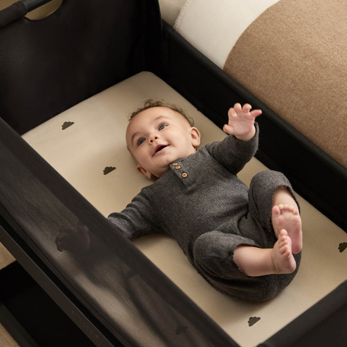 Snuzpod 5 Bedside Crib - Graphite