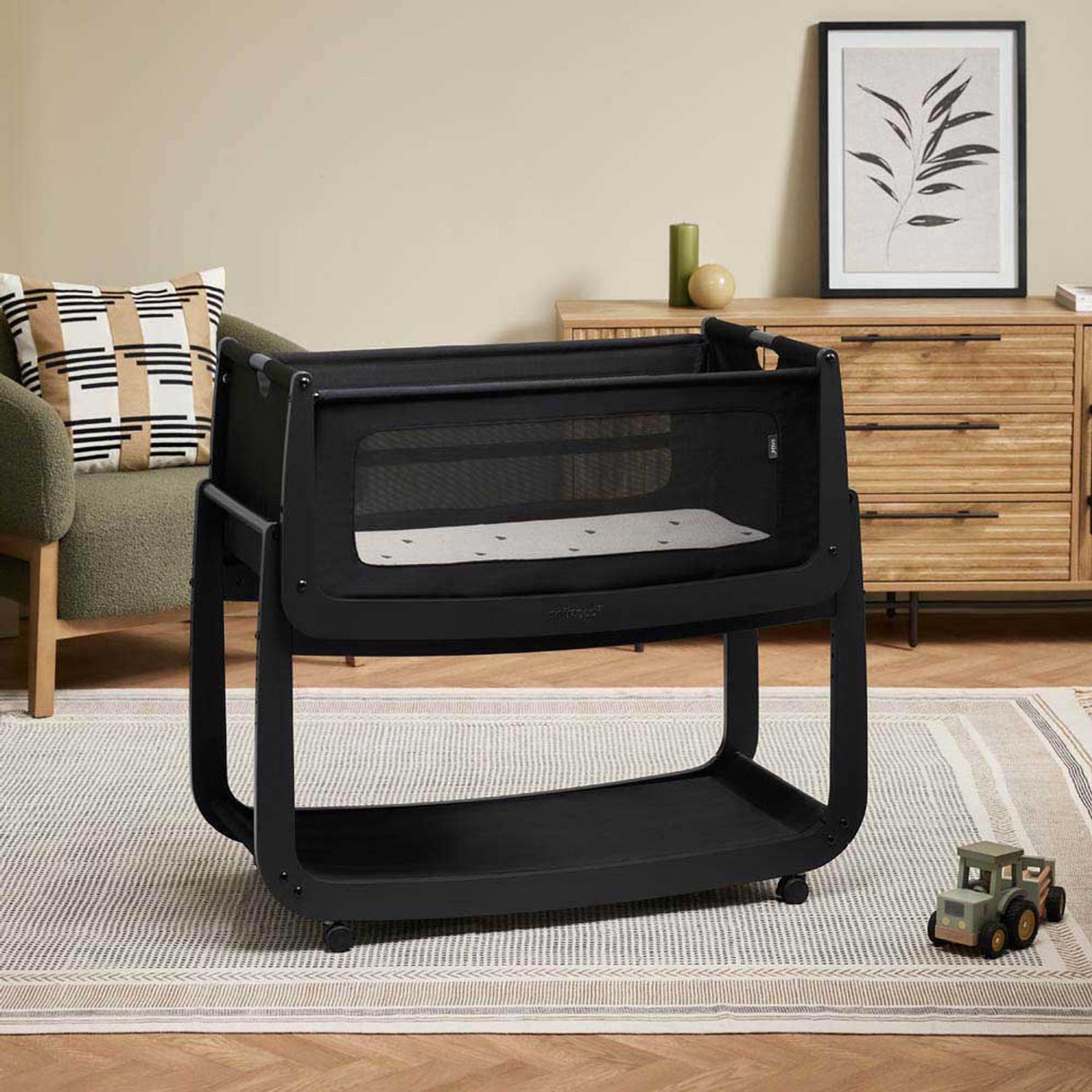 Snuzpod 5 Bedside Crib - Graphite