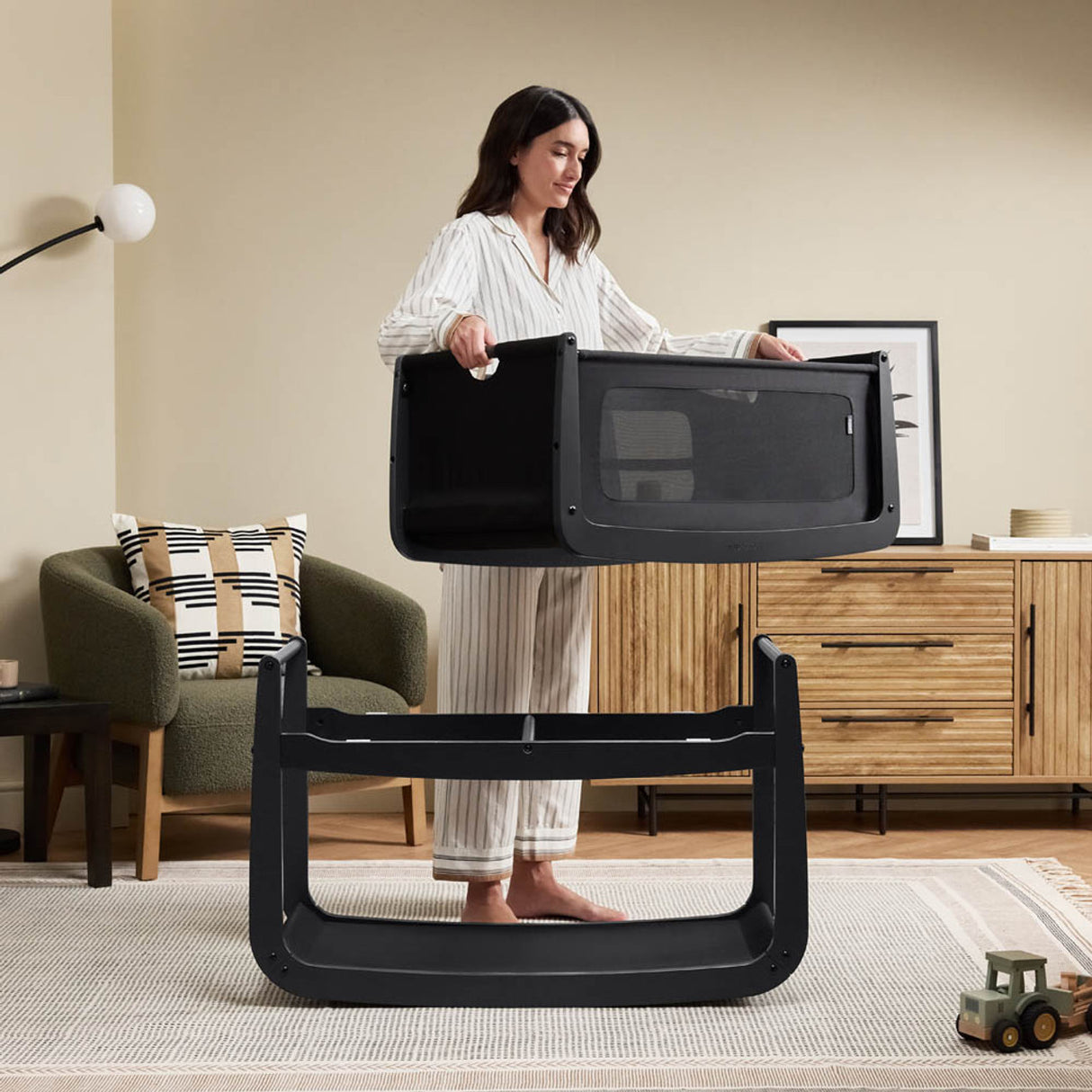 Snuzpod 5 Bedside Crib - Graphite