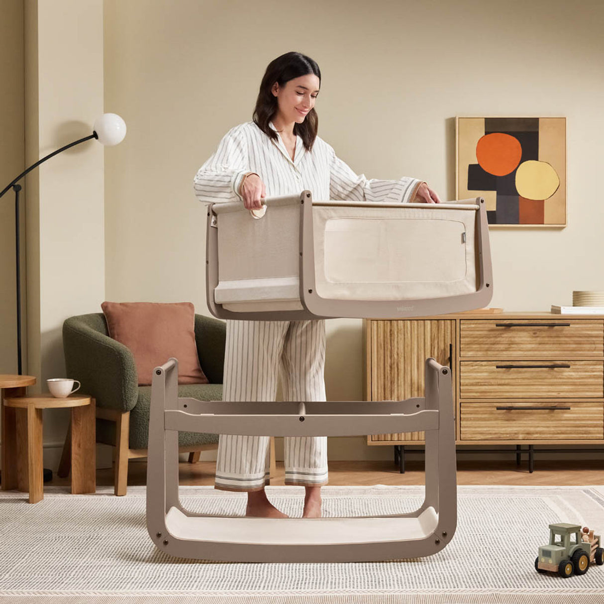 Snuzpod 5 Bedside Crib - Mocha