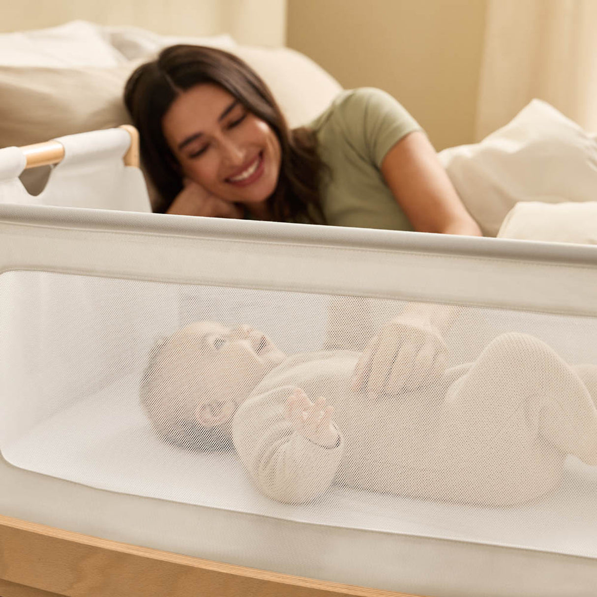 Snuzpod 5 Bedside Crib - Natural
