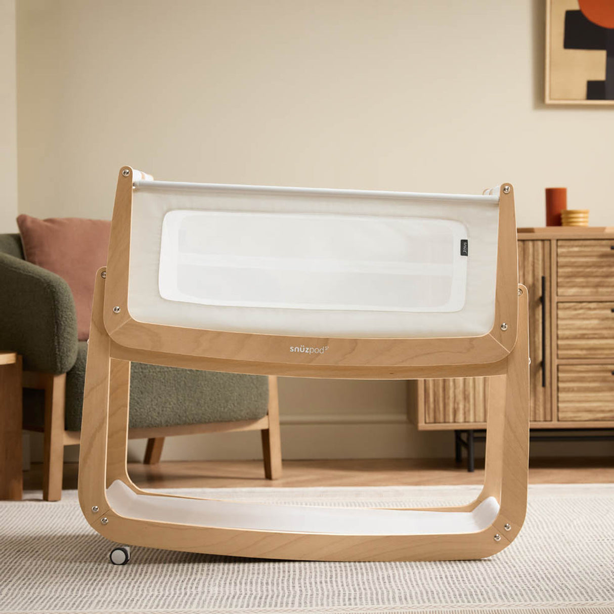 Snuzpod 5 Bedside Crib - Natural