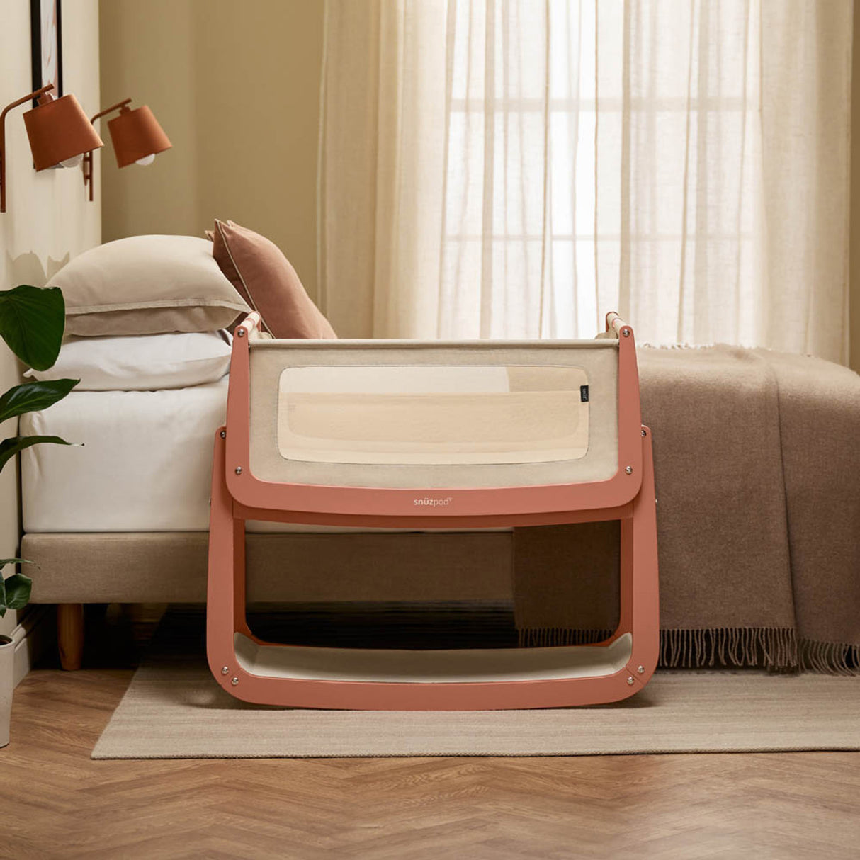 Snuzpod 5 Bedside Crib - Terracotta