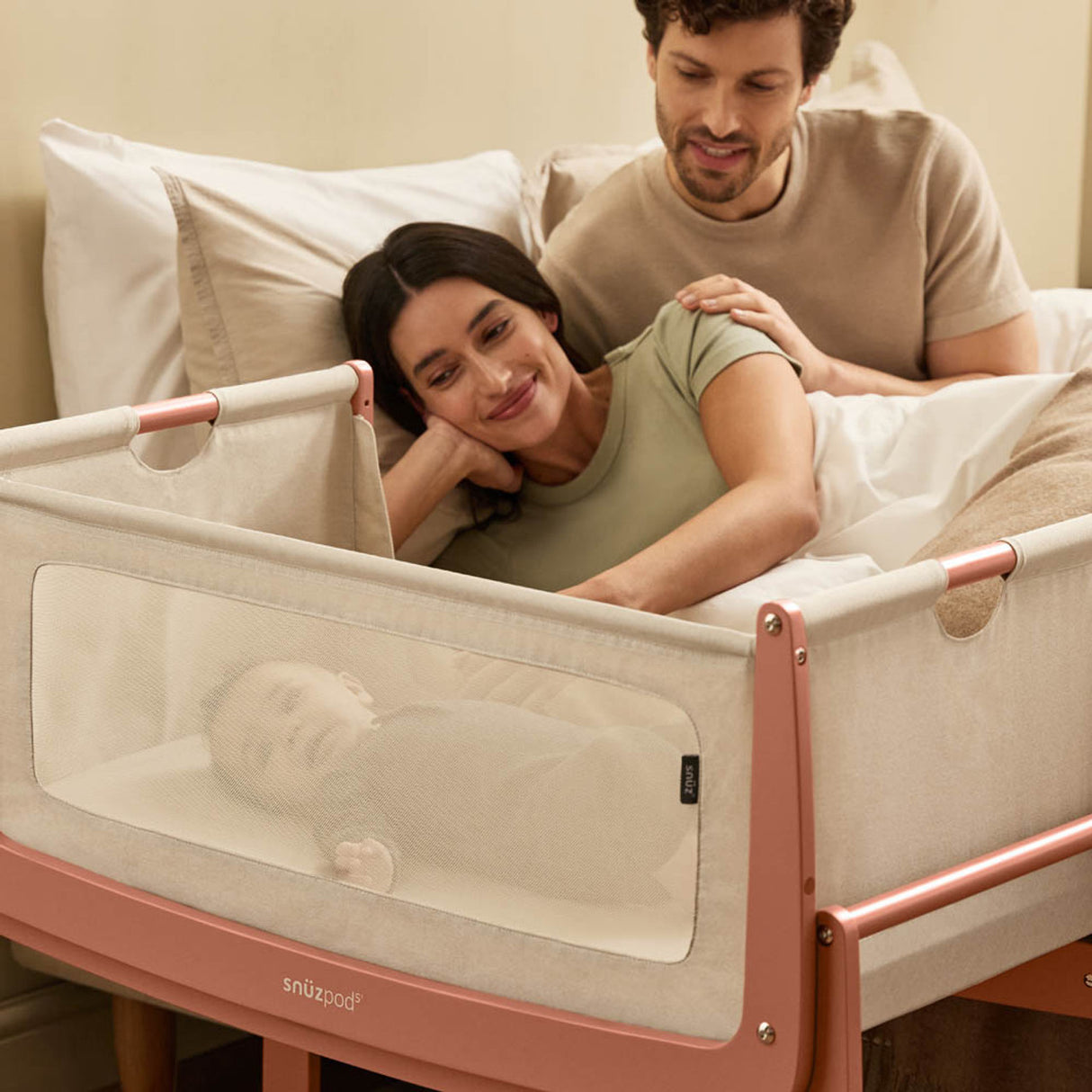 Snuzpod 5 Bedside Crib - Terracotta