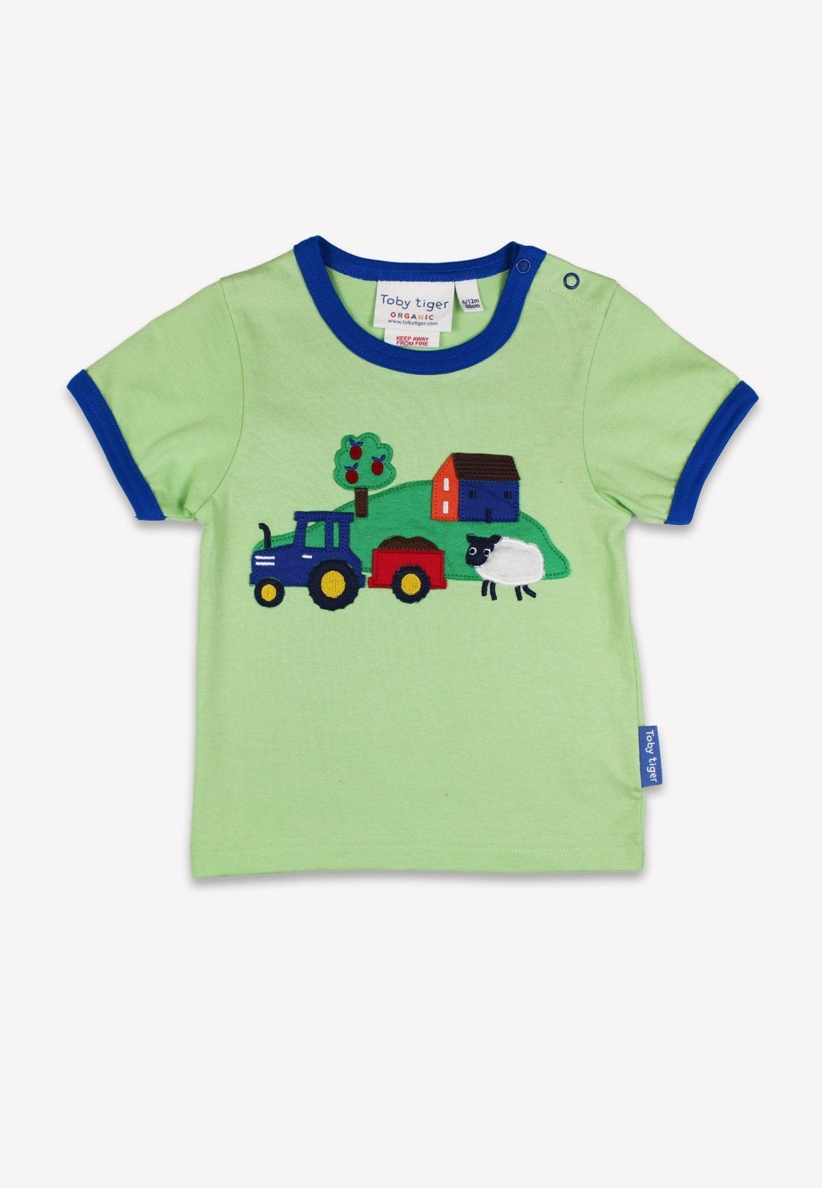 Toby Tiger Organic Hillside Applique Short-Sleeved T-Shirt