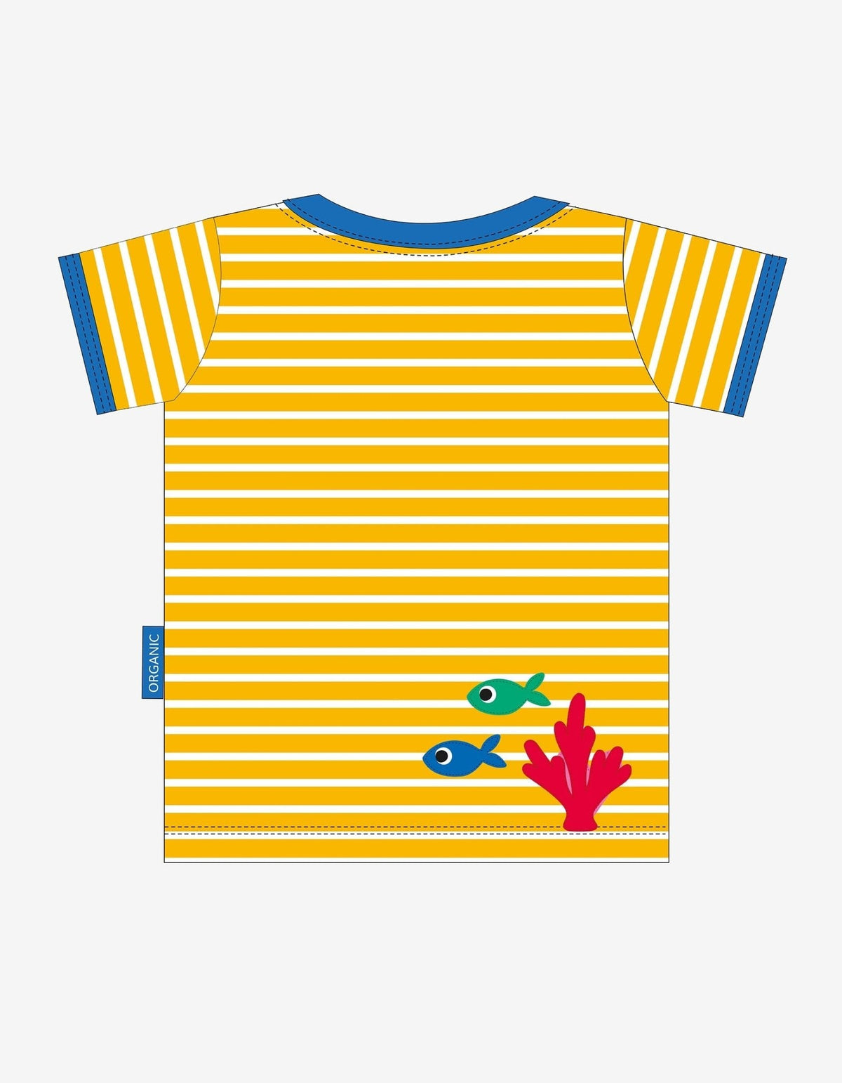 Toby Tiger Organic Whale Applique Short-Sleeved T-Shirt