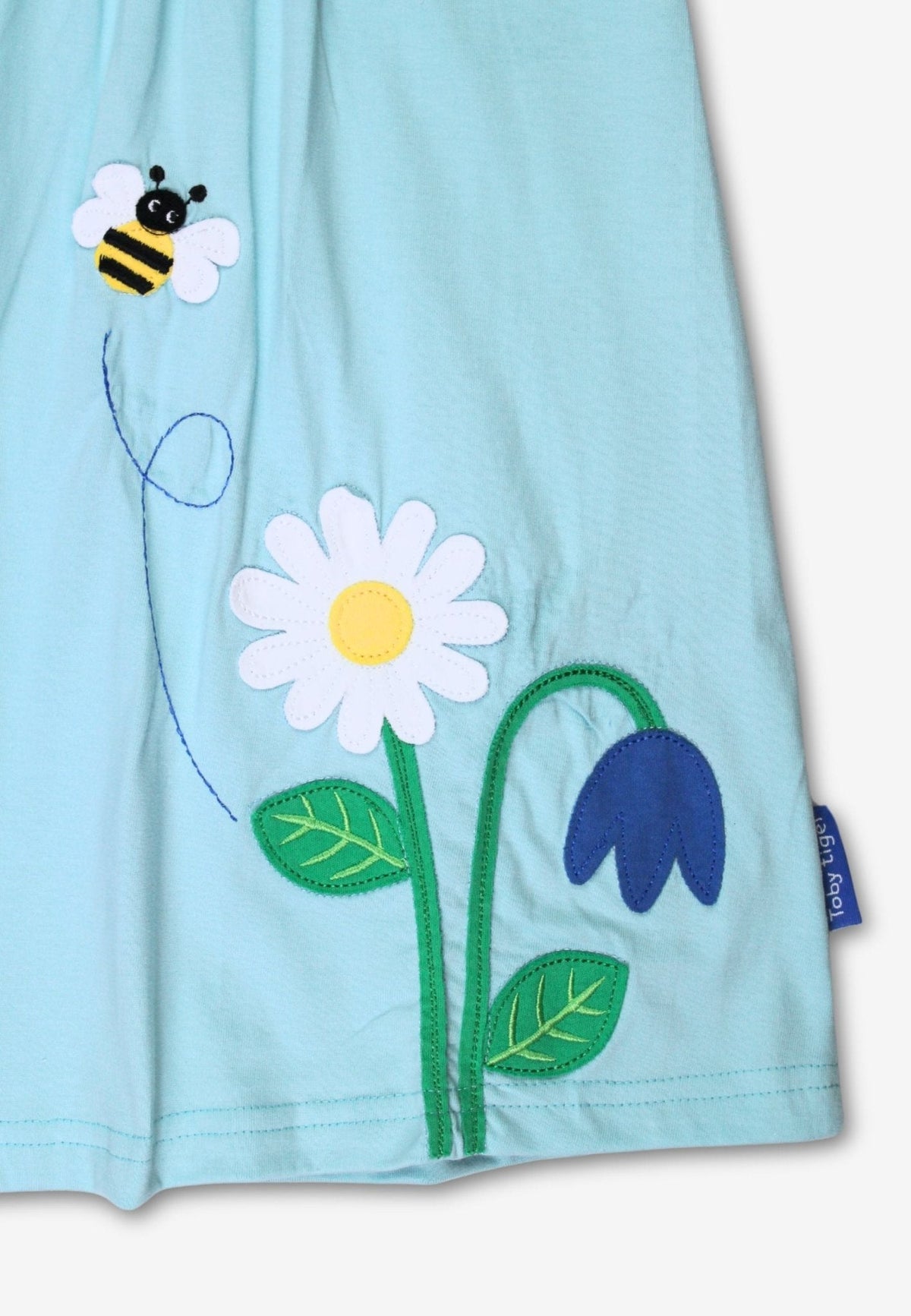 Toby Tiger Organic English Garden Applique T-Shirt Dress