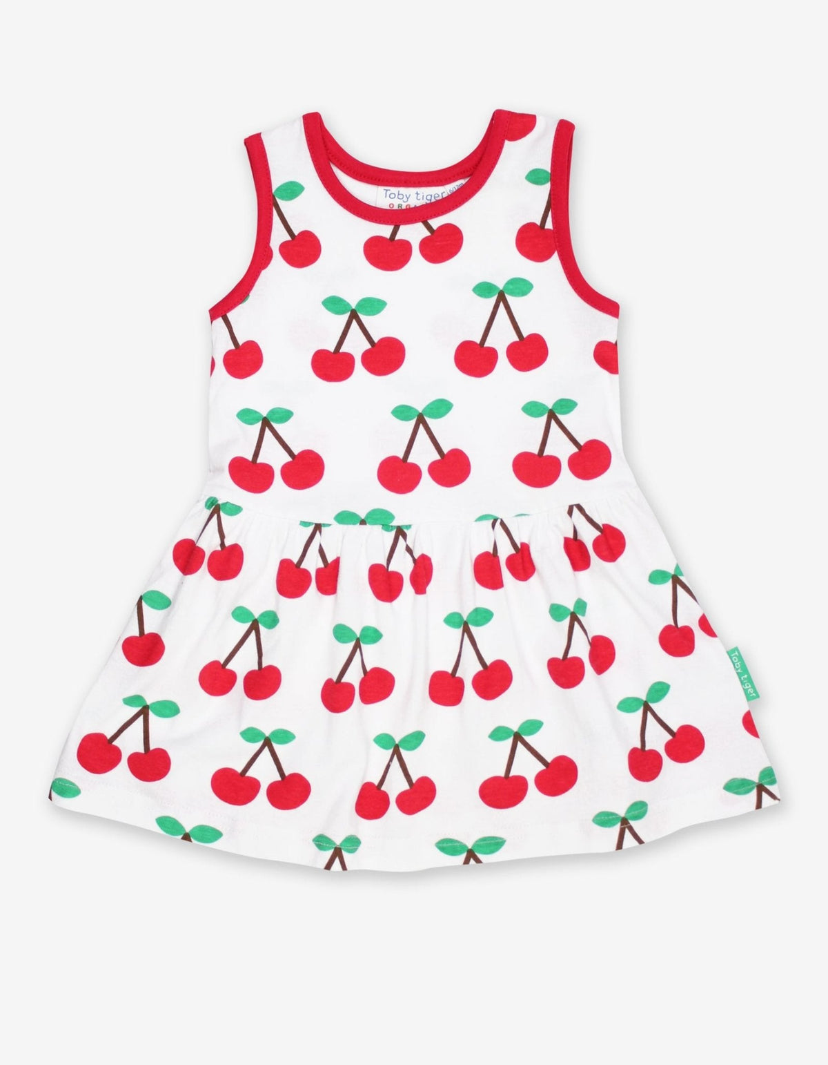 Toby Tiger Organic Cherry Print Summer Dress