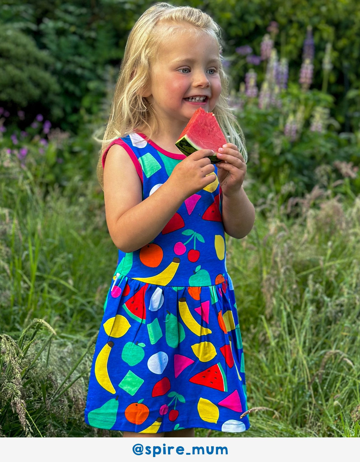 Toby Tiger Organic Fruit Print Summer Dress