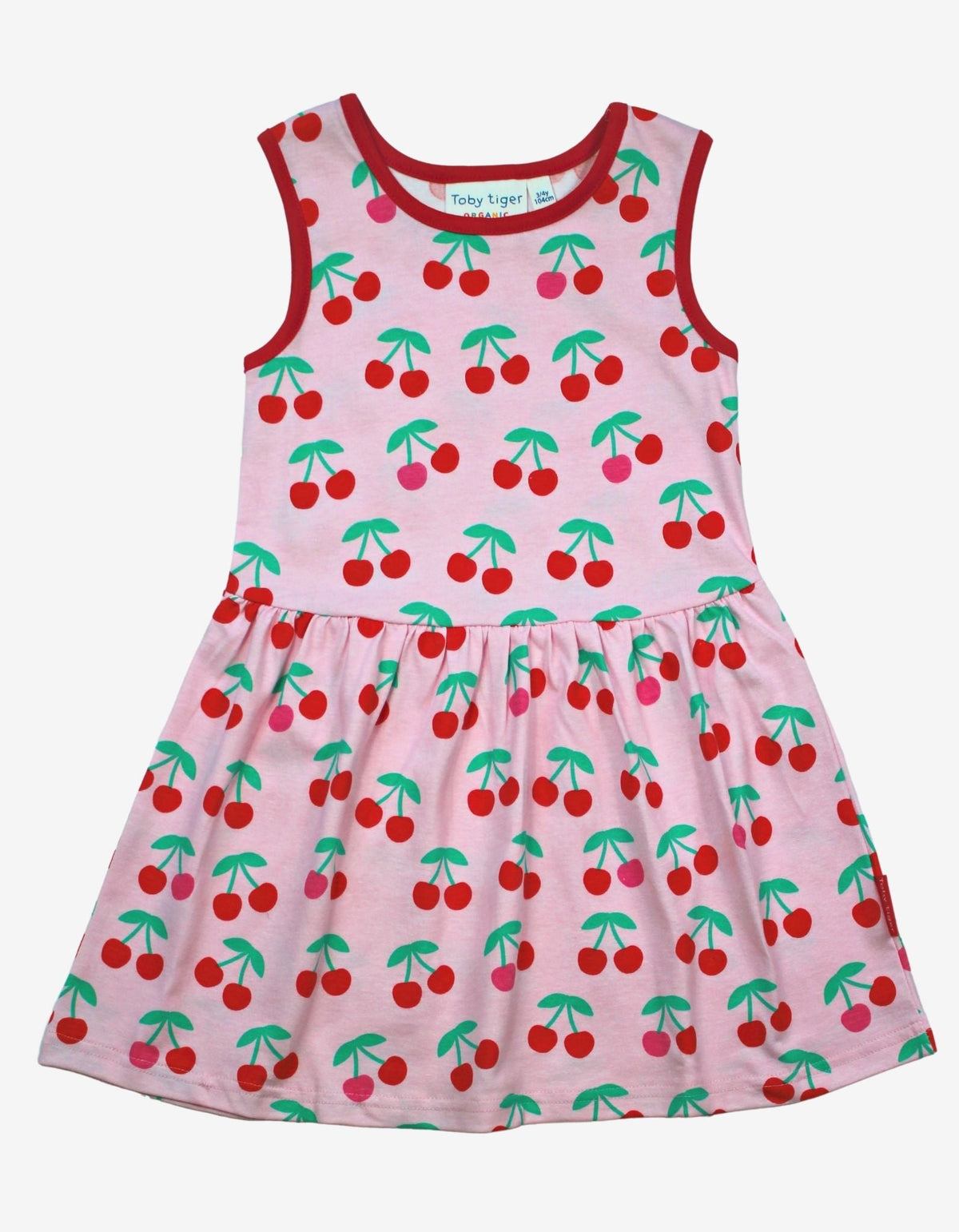 Toby Tiger Organic Cherry Print Summer Dress