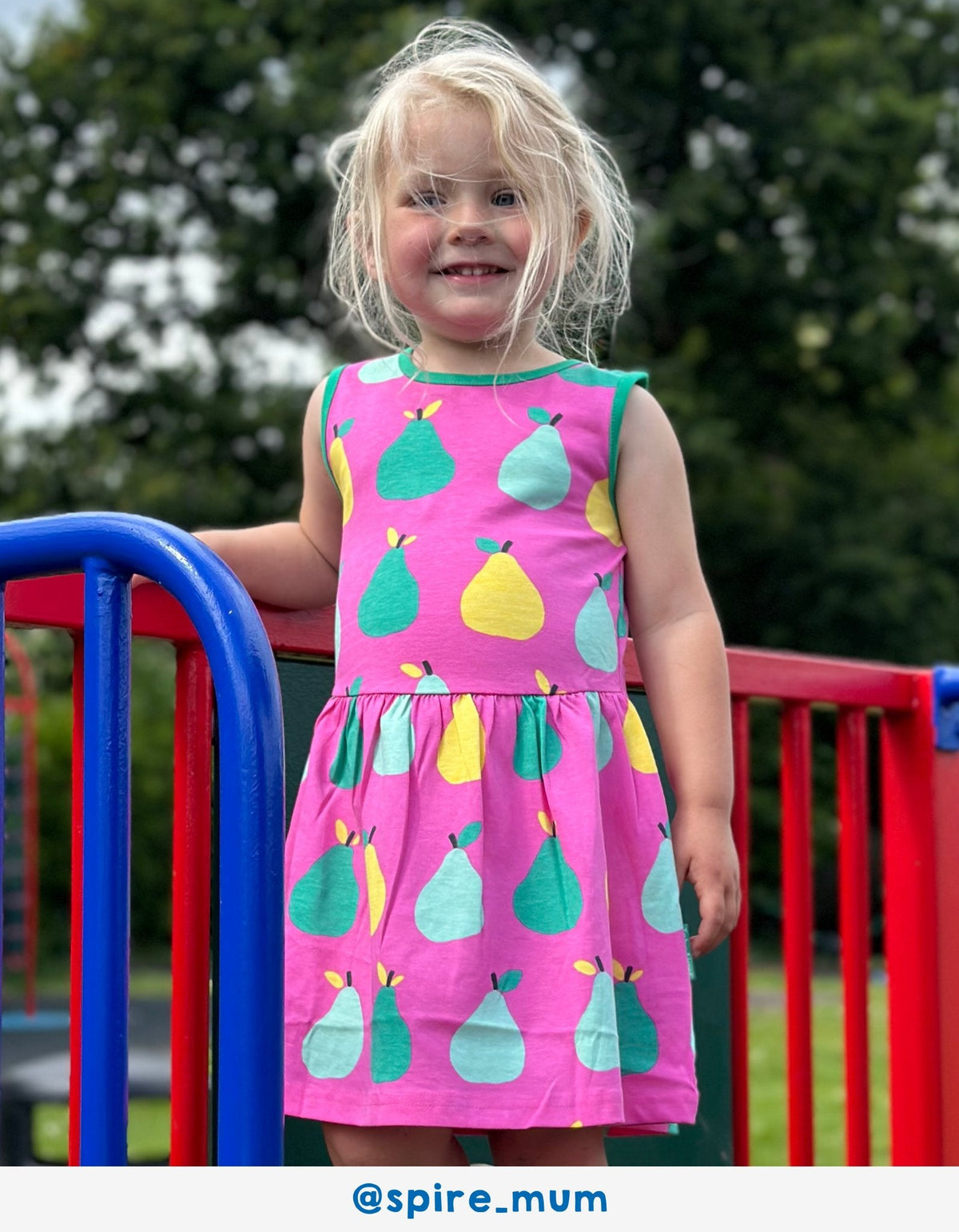 Toby Tiger Organic Pear Print Summer Dress