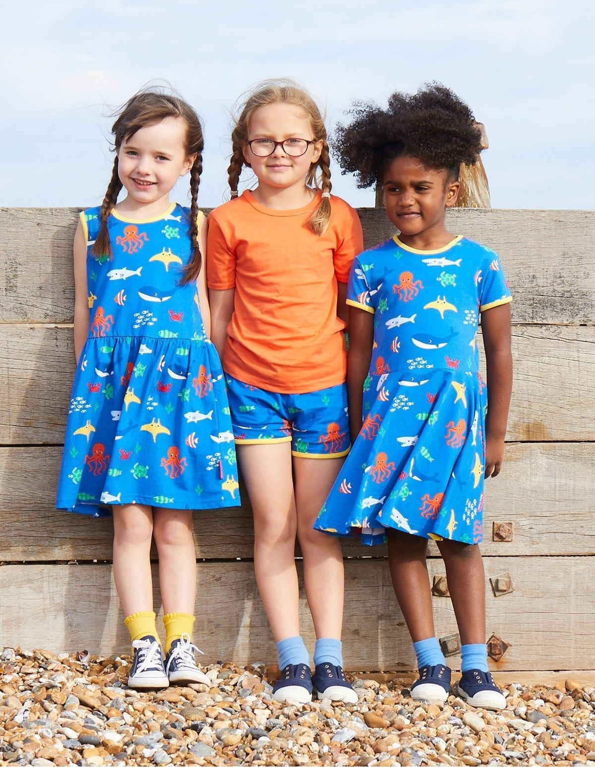 Toby Tiger Organic Sealife Print Summer Dress