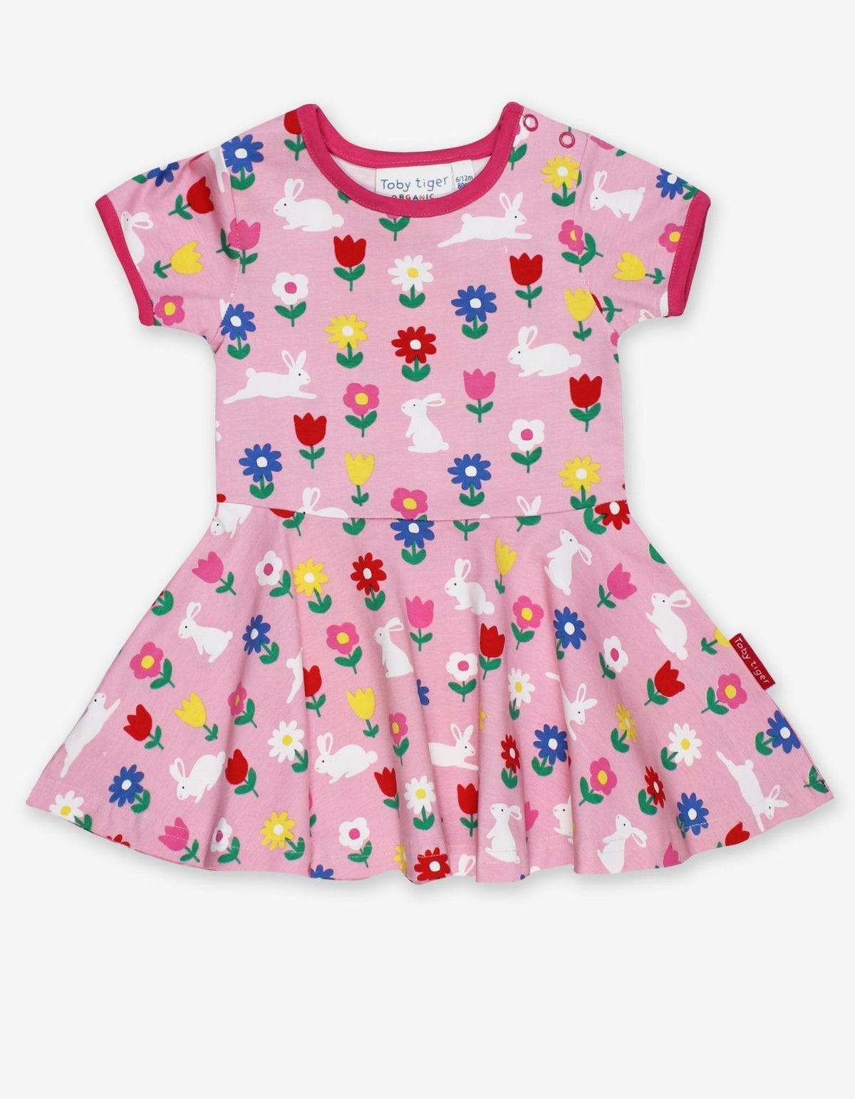 Toby Tiger Organic Bunny Print Skater Dress