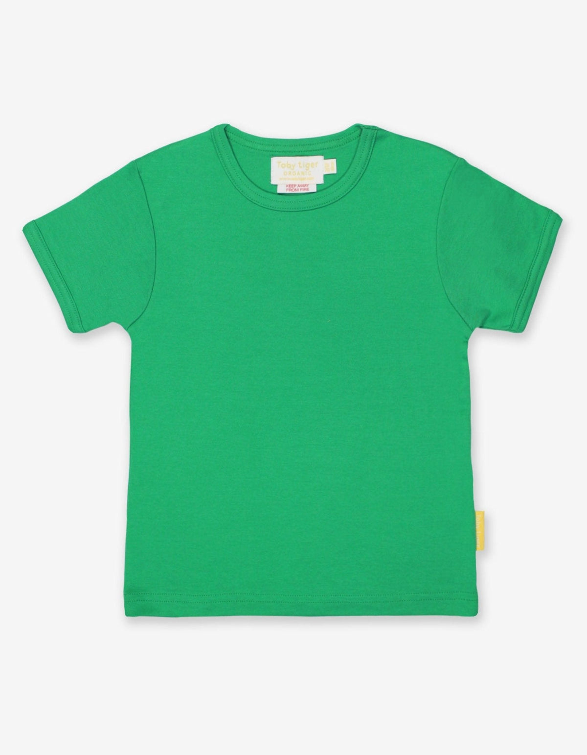 Toby Tiger Organic Green Basic Short-Sleeved T-Shirt