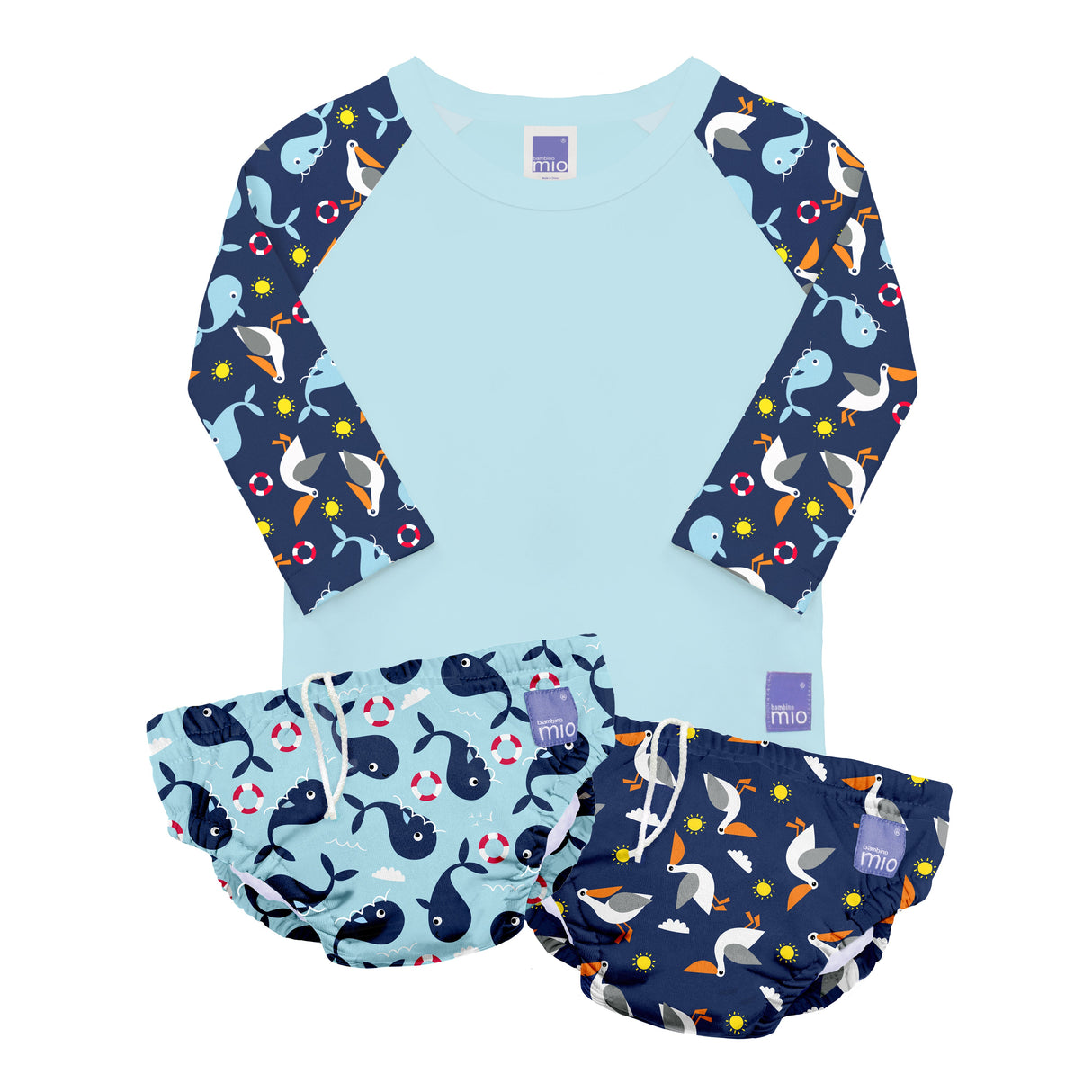 Reusable Swim Ready 3 Piece Set in Nautical