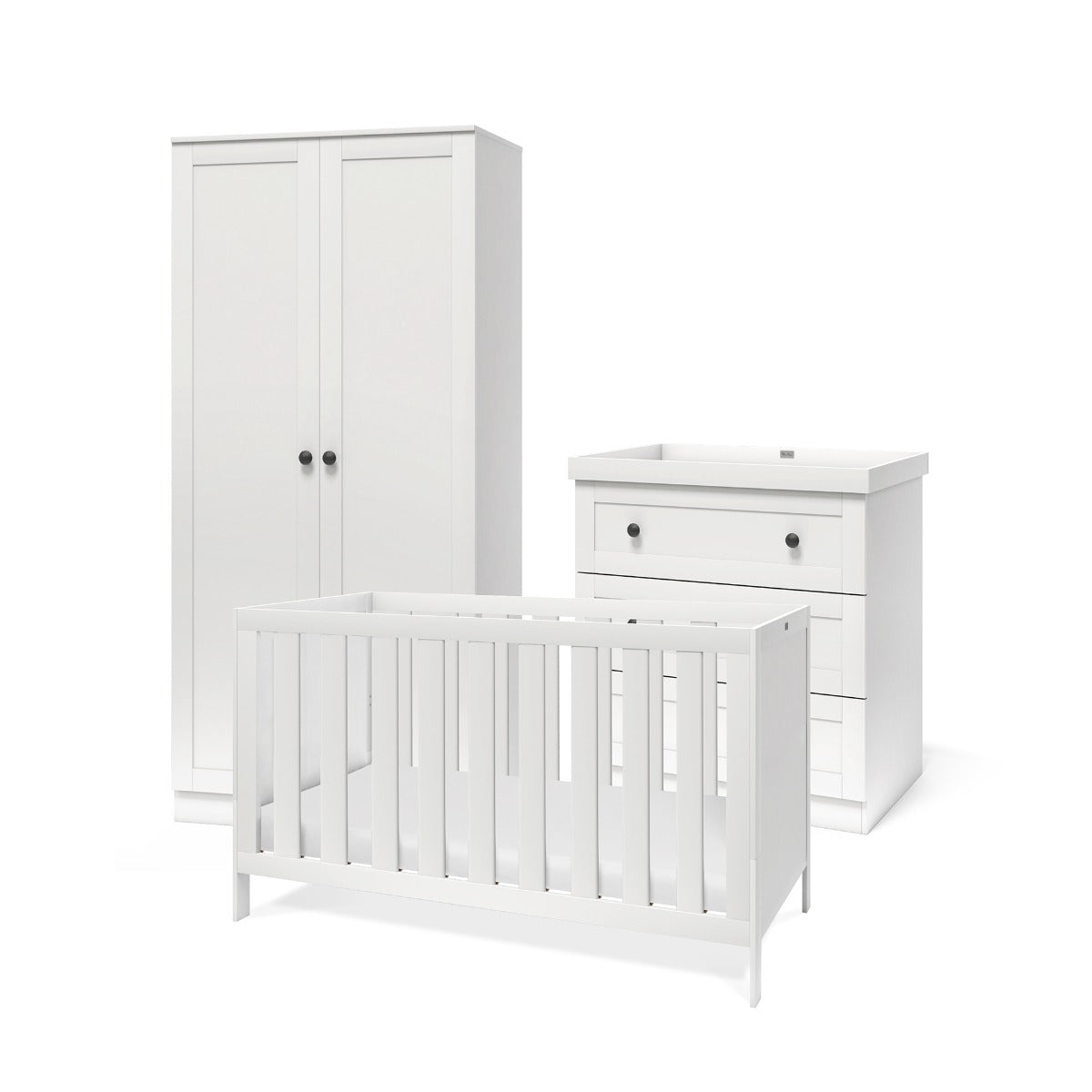 Silver Cross Bromley 3 Piece Complete Room Set - White
