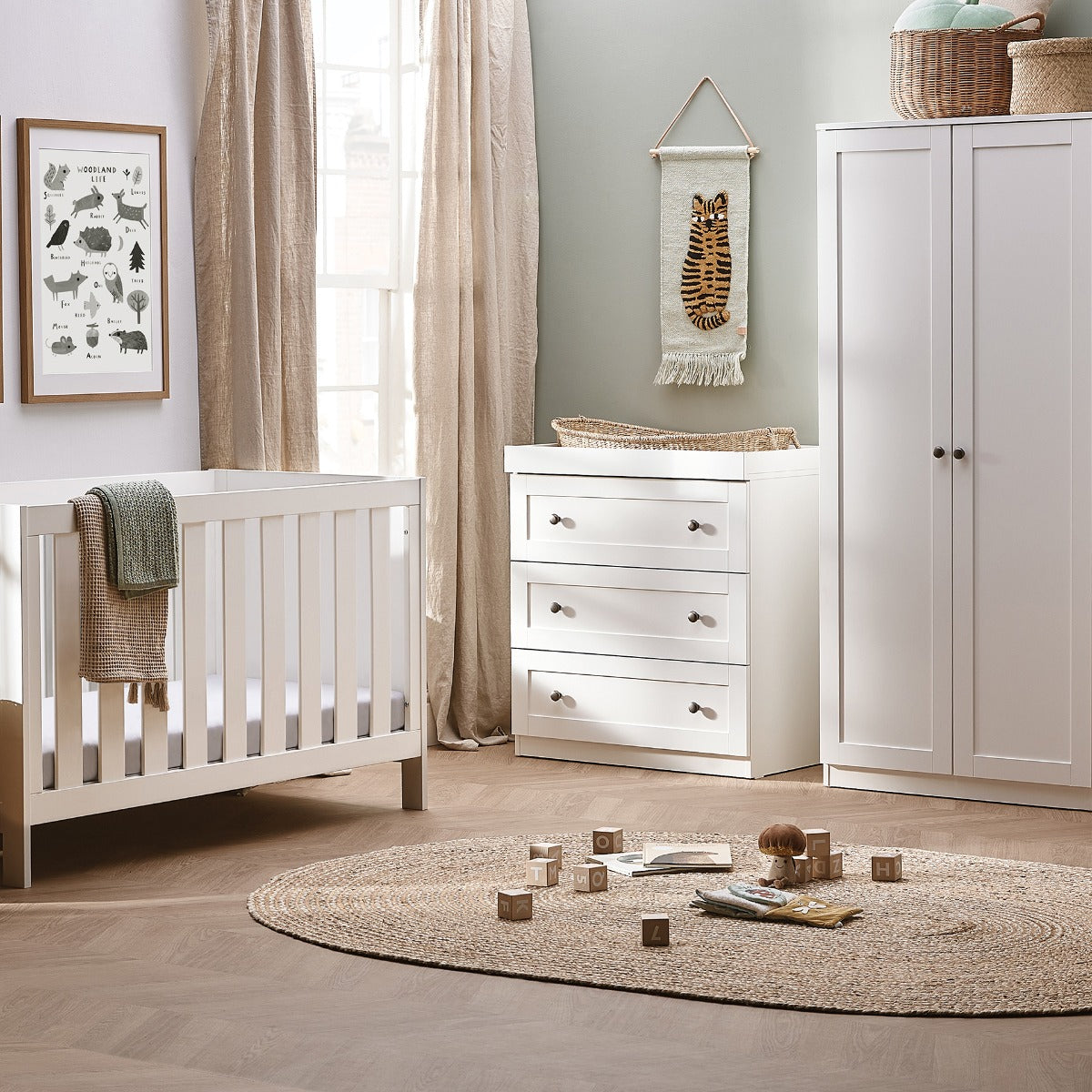 Silver Cross Bromley 3 Piece Complete Room Set - White