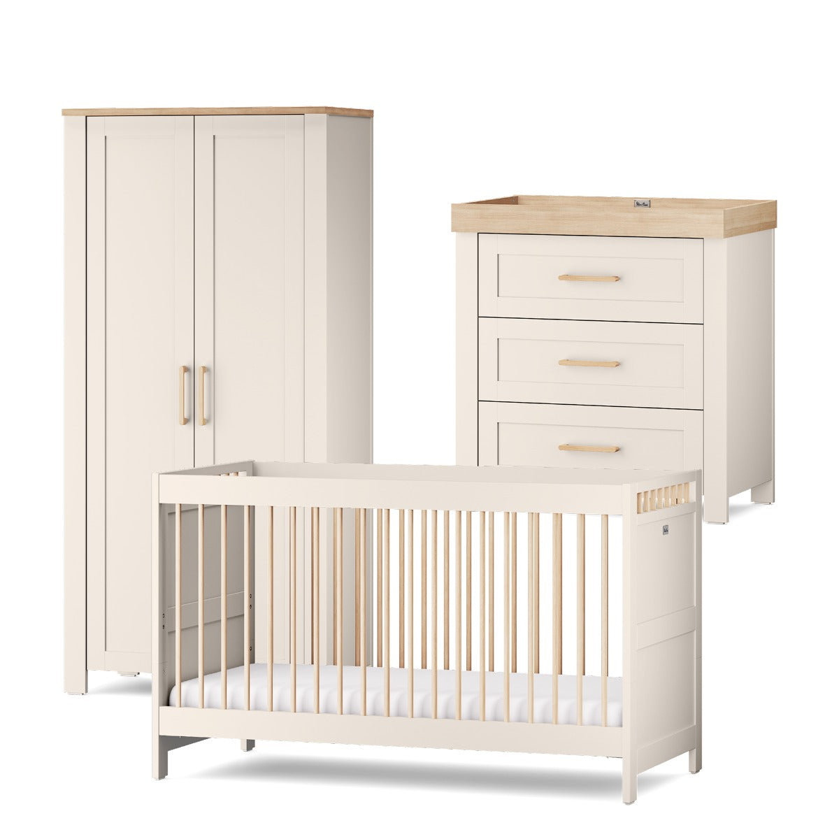 Silver Cross Seville 3 Piece Complete Room Set - Cashmere Oak