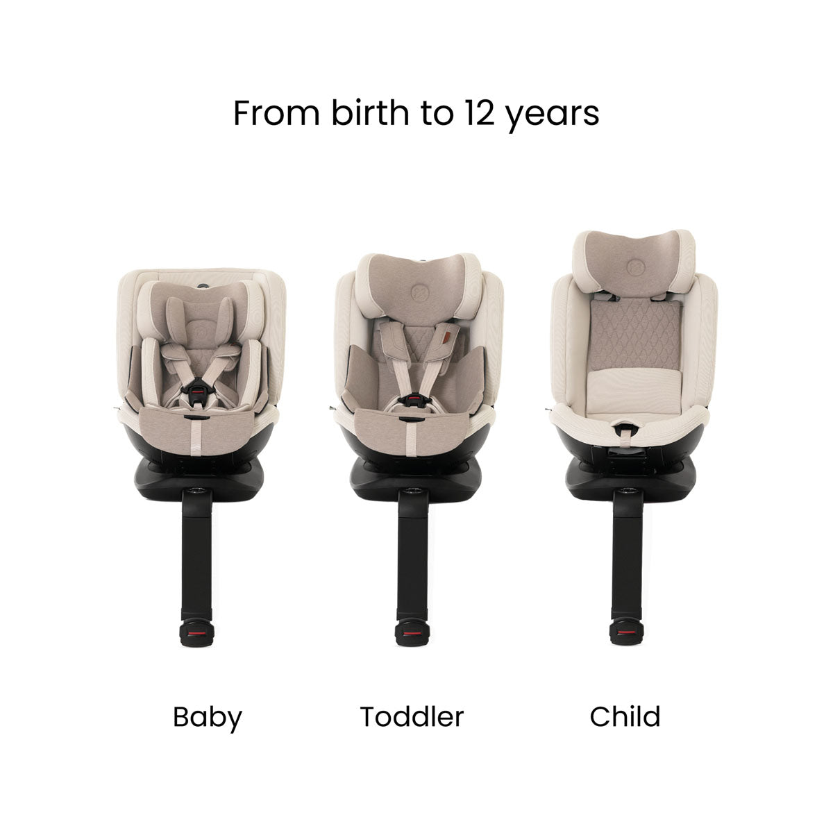 Silver Cross Motion 2 All Size 360 Car Seat - Almond