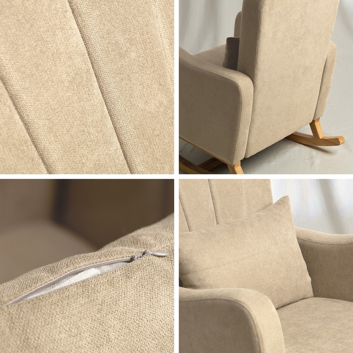 Silver Cross Carmel Nursing Chair - Almond/Cream