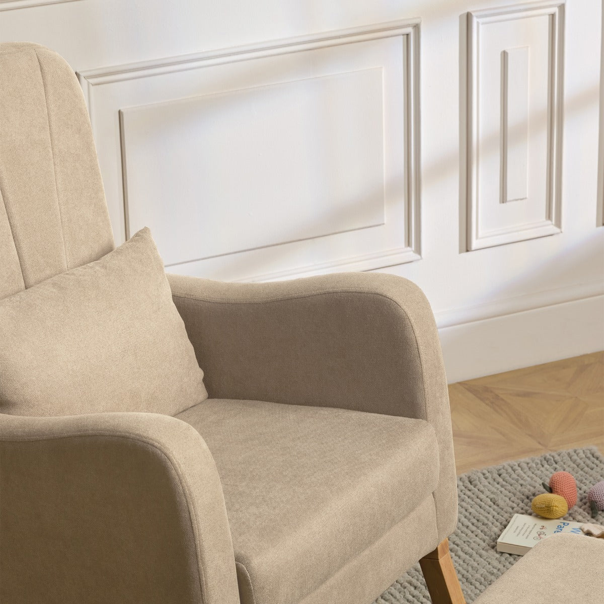 Silver Cross Carmel Nursing Chair - Almond/Cream