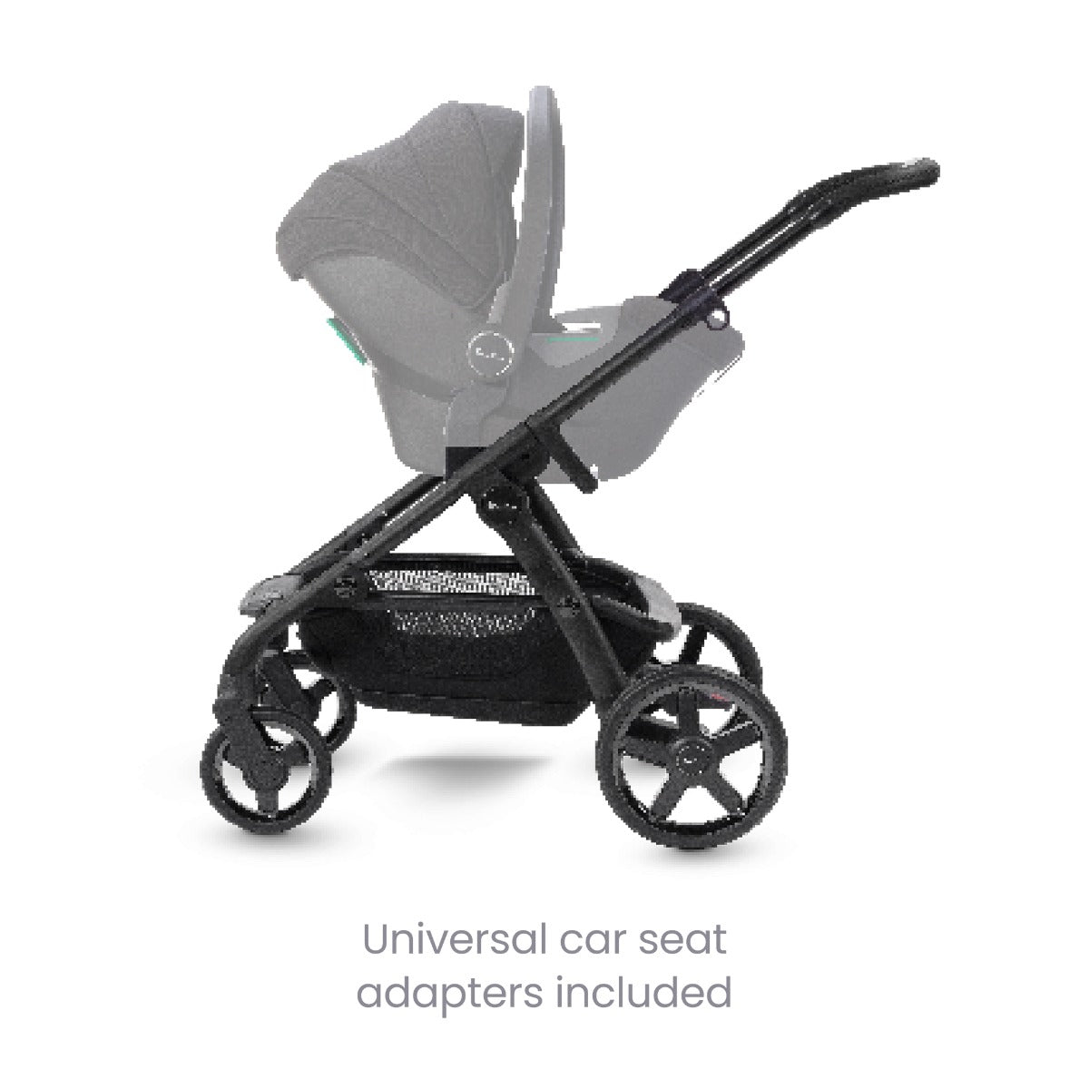 Silver Cross Wave 3 Pram & Pushchair + Ultimate Pack + Motion All Size - Onyx