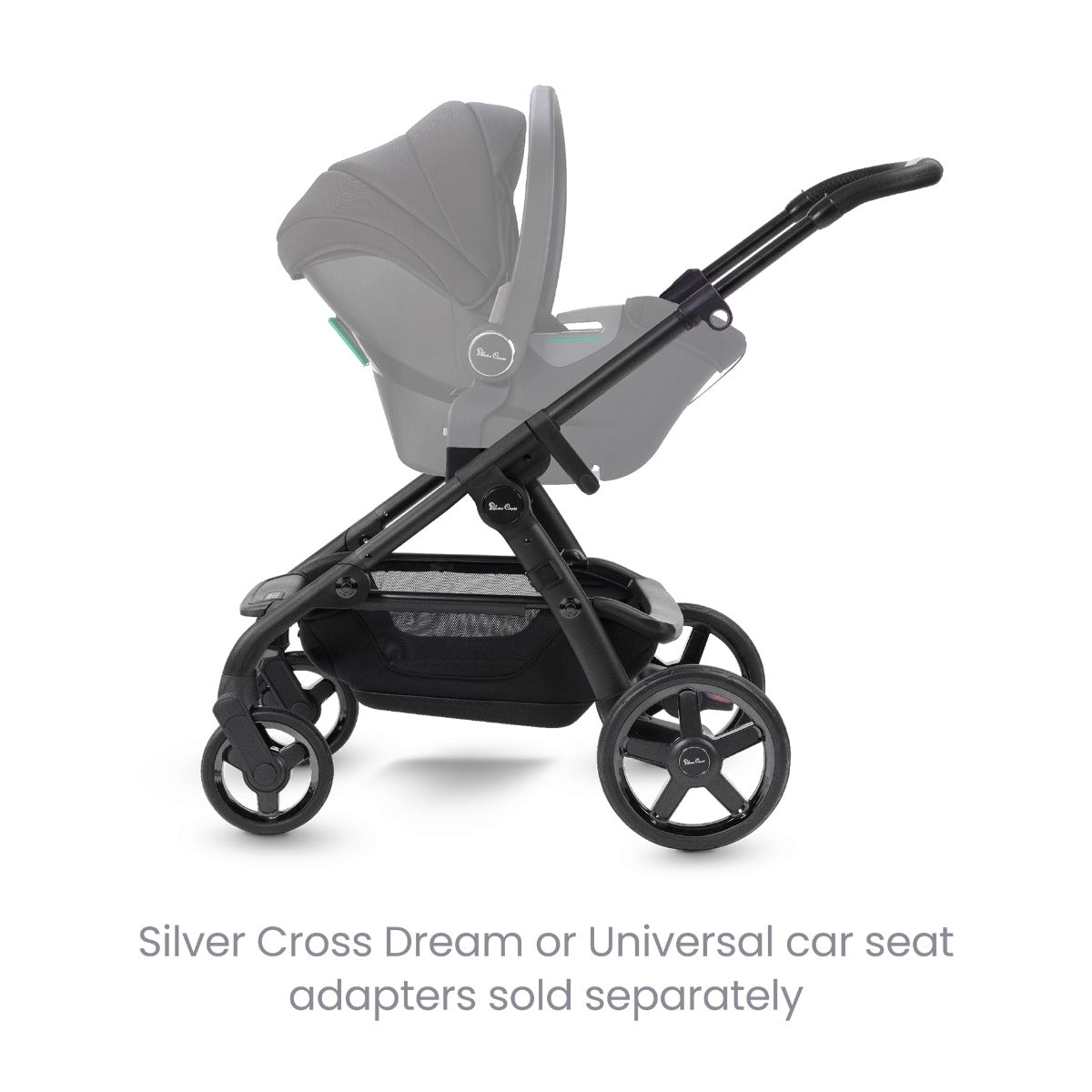 Silver Cross Wave 3 Single to Double Pushchair - Onyx