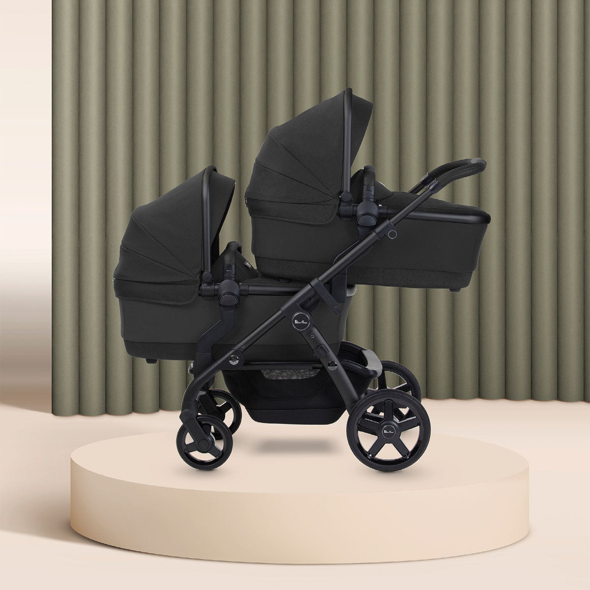 Silver Cross Wave 3 Twin Travel System Bundle - Onyx