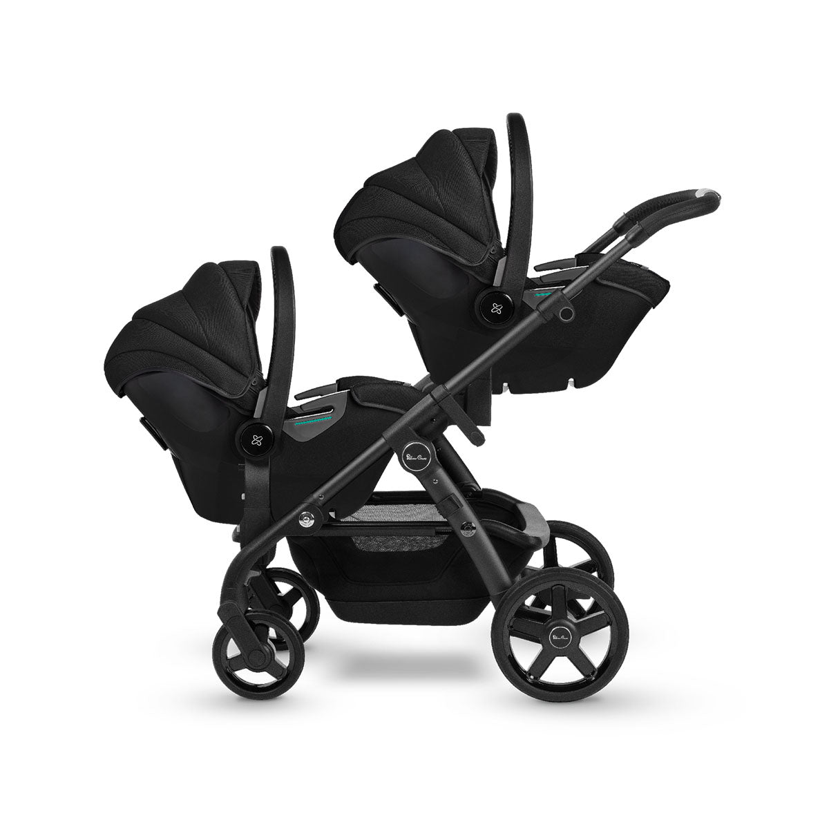 Silver Cross Wave 3 Twin Travel System Bundle - Onyx